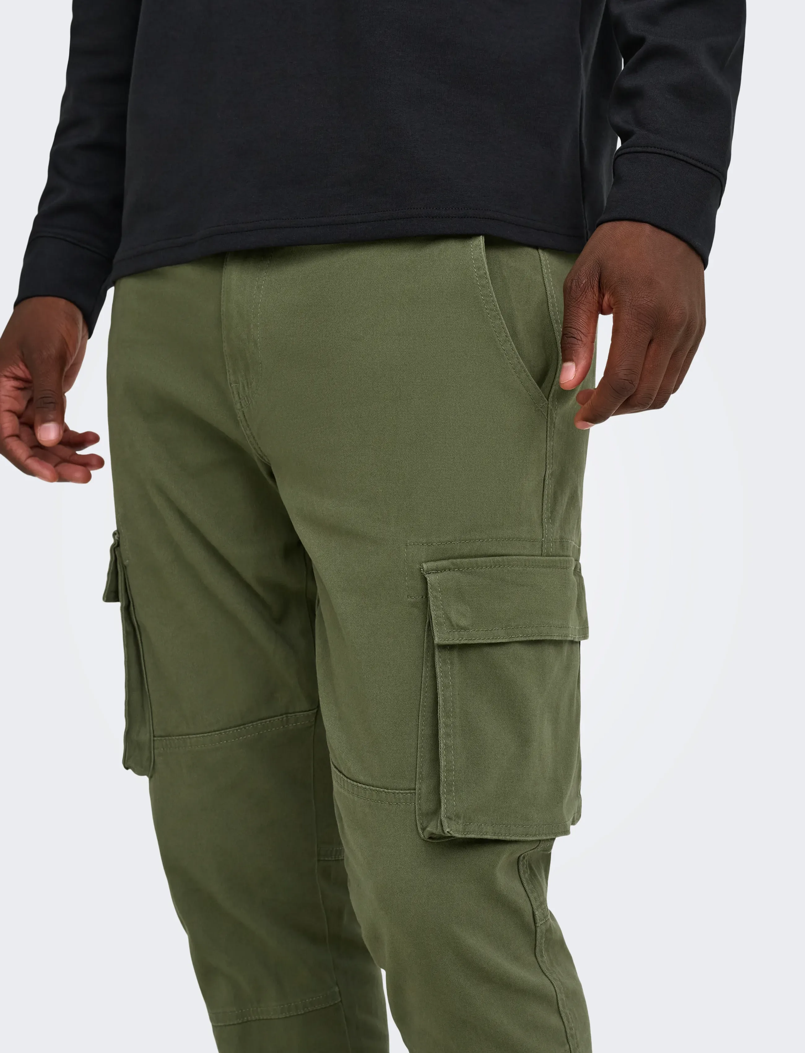 ONLY & SONS - ONSCAM STAGE CARGO CUFF LIFE 6687 NOOS - cargobukser - olive night - 5