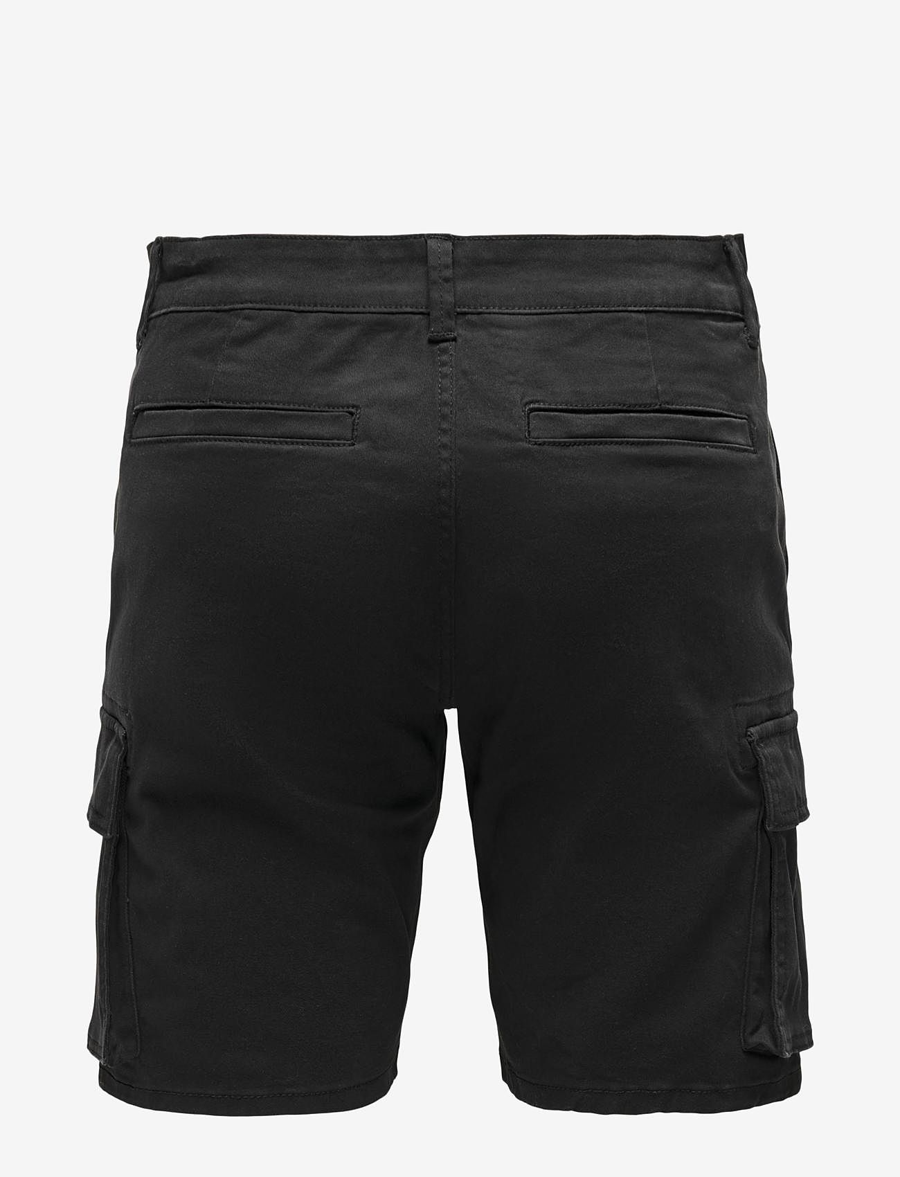 ONLY & SONS - ONSCAM STAGE CARGO SHORTS 6689 LIFE NOOS - lühikesed kargopüksid - black - 2