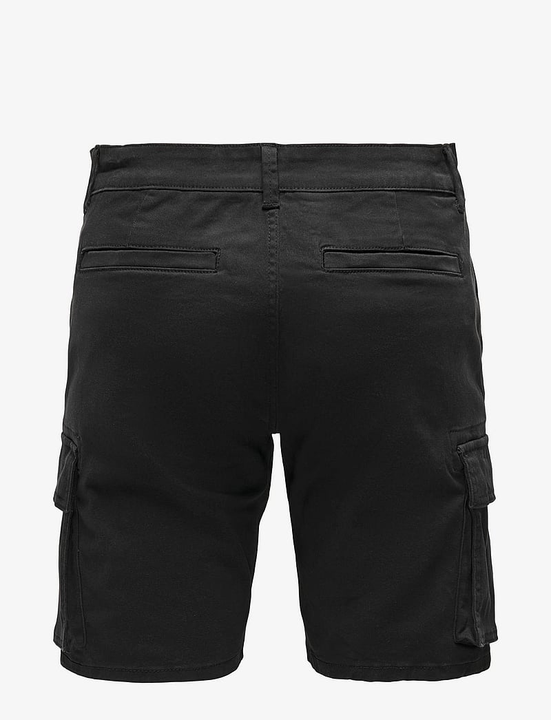 ONLY & SONS - ONSCAM STAGE CARGO SHORTS 6689 LIFE NOOS - lühikesed kargopüksid - black - 2