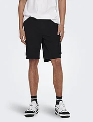 ONLY & SONS - ONSCAM STAGE CARGO SHORTS 6689 LIFE NOOS - laveste priser - black - 2
