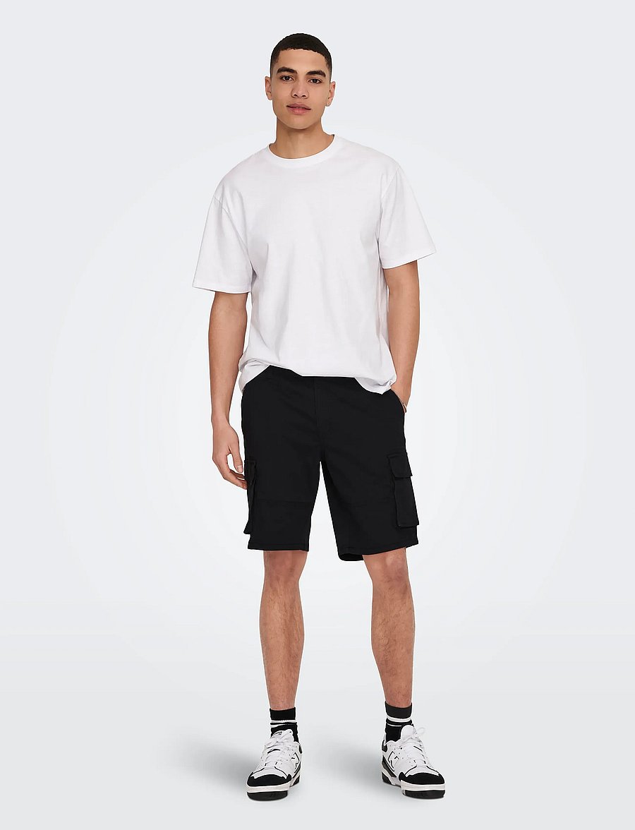 ONLY & SONS - ONSCAM STAGE CARGO SHORTS 6689 LIFE NOOS - cargoshorts - black - 4