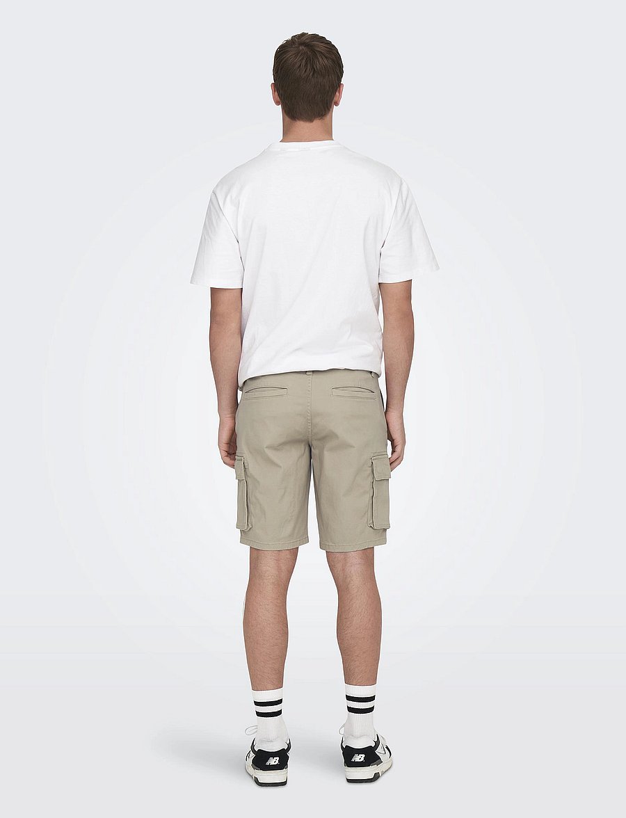 ONLY & SONS - ONSCAM STAGE CARGO SHORTS 6689 LIFE NOOS - cargoshorts - chinchilla - 3