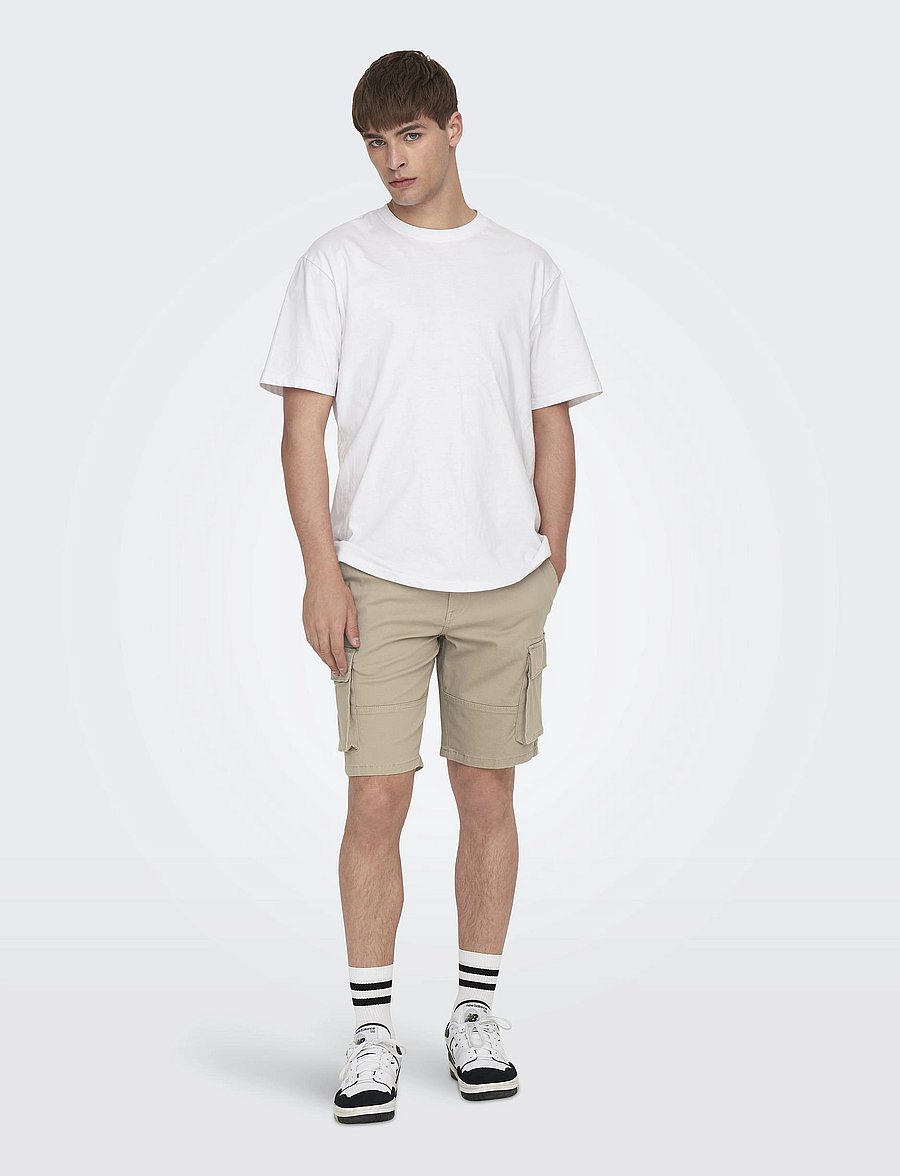 ONLY & SONS - ONSCAM STAGE CARGO SHORTS 6689 LIFE NOOS - cargoshorts - chinchilla - 5