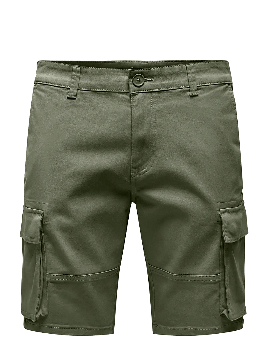 ONLY & SONS - ONSCAM STAGE CARGO SHORTS 6689 LIFE NOOS - lühikesed kargopüksid - deep lichen green - 1