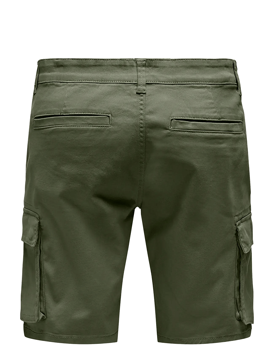 ONLY & SONS - ONSCAM STAGE CARGO SHORTS 6689 LIFE NOOS - lühikesed kargopüksid - deep lichen green - 2