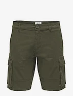 ONSCAM STAGE CARGO SHORTS 6689 LIFE NOOS - OLIVE NIGHT