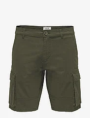 ONLY & SONS - ONSCAM STAGE CARGO SHORTS 6689 LIFE NOOS - alhaisimmat hinnat - olive night - 0
