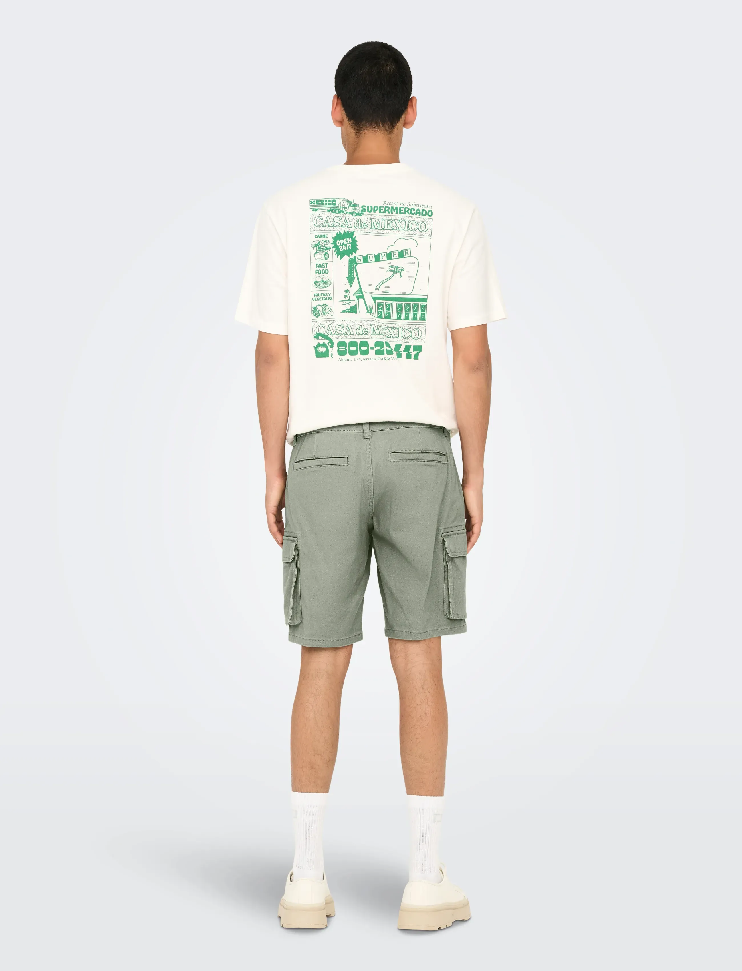 ONLY & SONS - ONSCAM STAGE CARGO SHORTS 6689 LIFE NOOS - cargo shorts - seagrass - 3