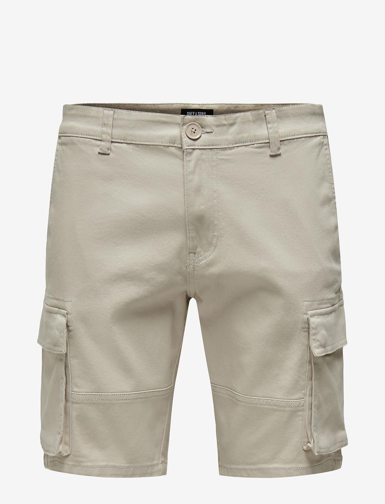 ONLY & SONS - ONSCAM STAGE CARGO SHORTS 6689 LIFE NOOS - cargo shorts - silver lining - 0
