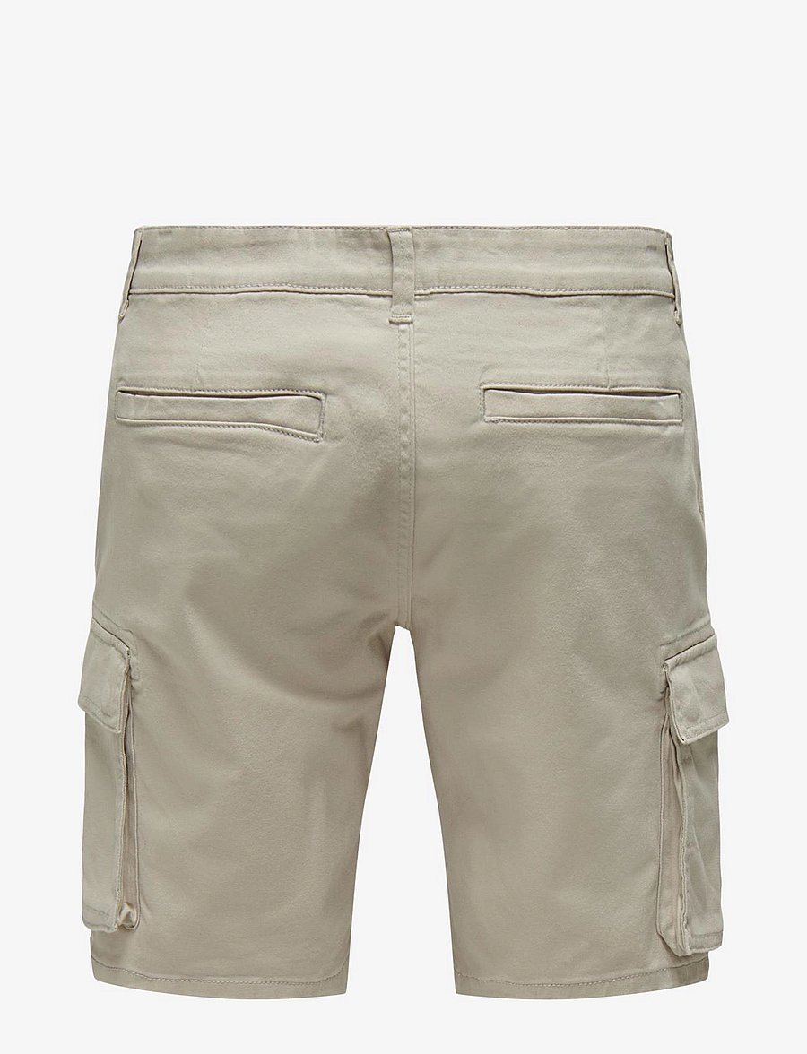 ONLY & SONS - ONSCAM STAGE CARGO SHORTS 6689 LIFE NOOS - cargo shorts - silver lining - 2