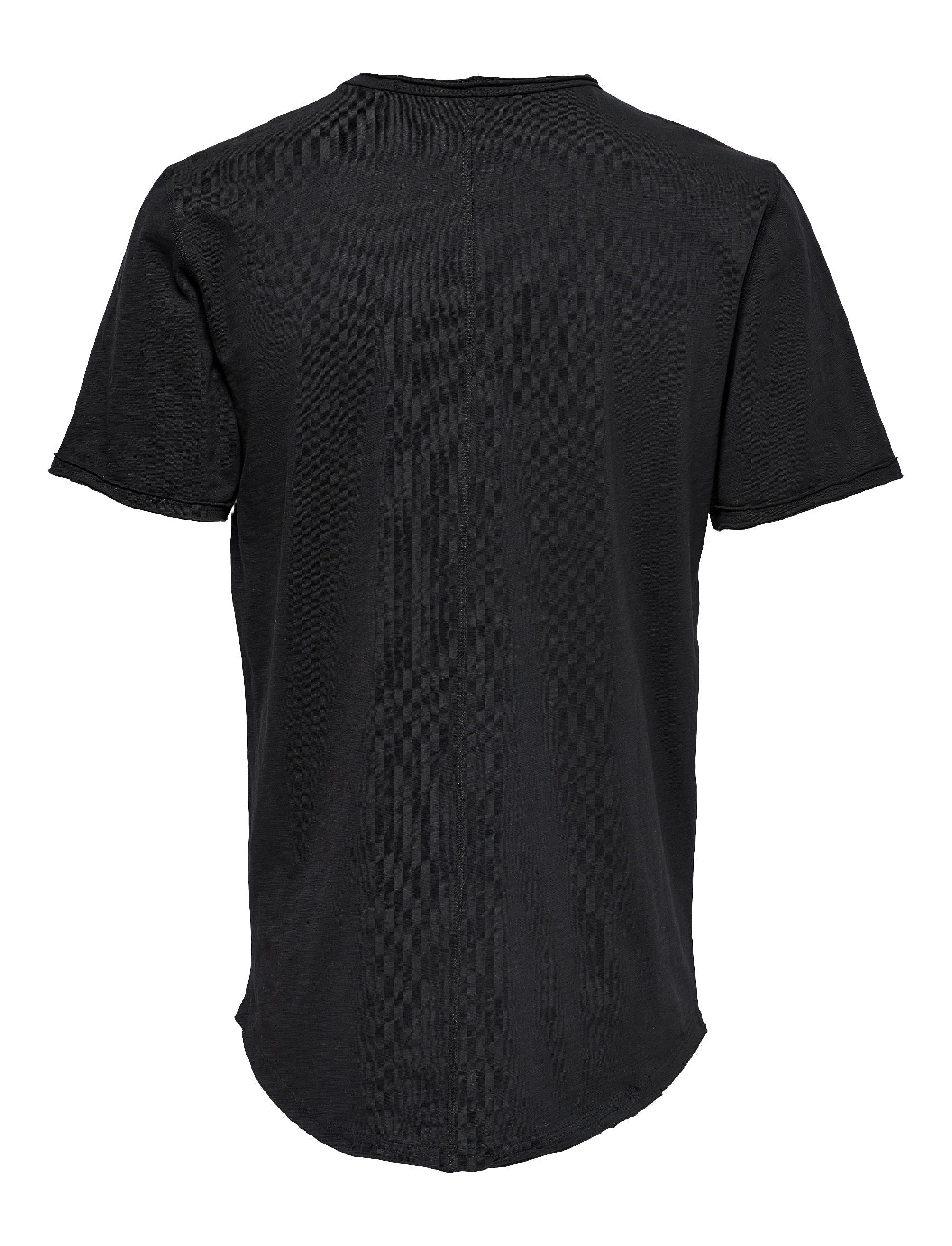 ONLY & SONS - ONSBENNE LONGY SS TEE NF 7822 NOOS - black - 1