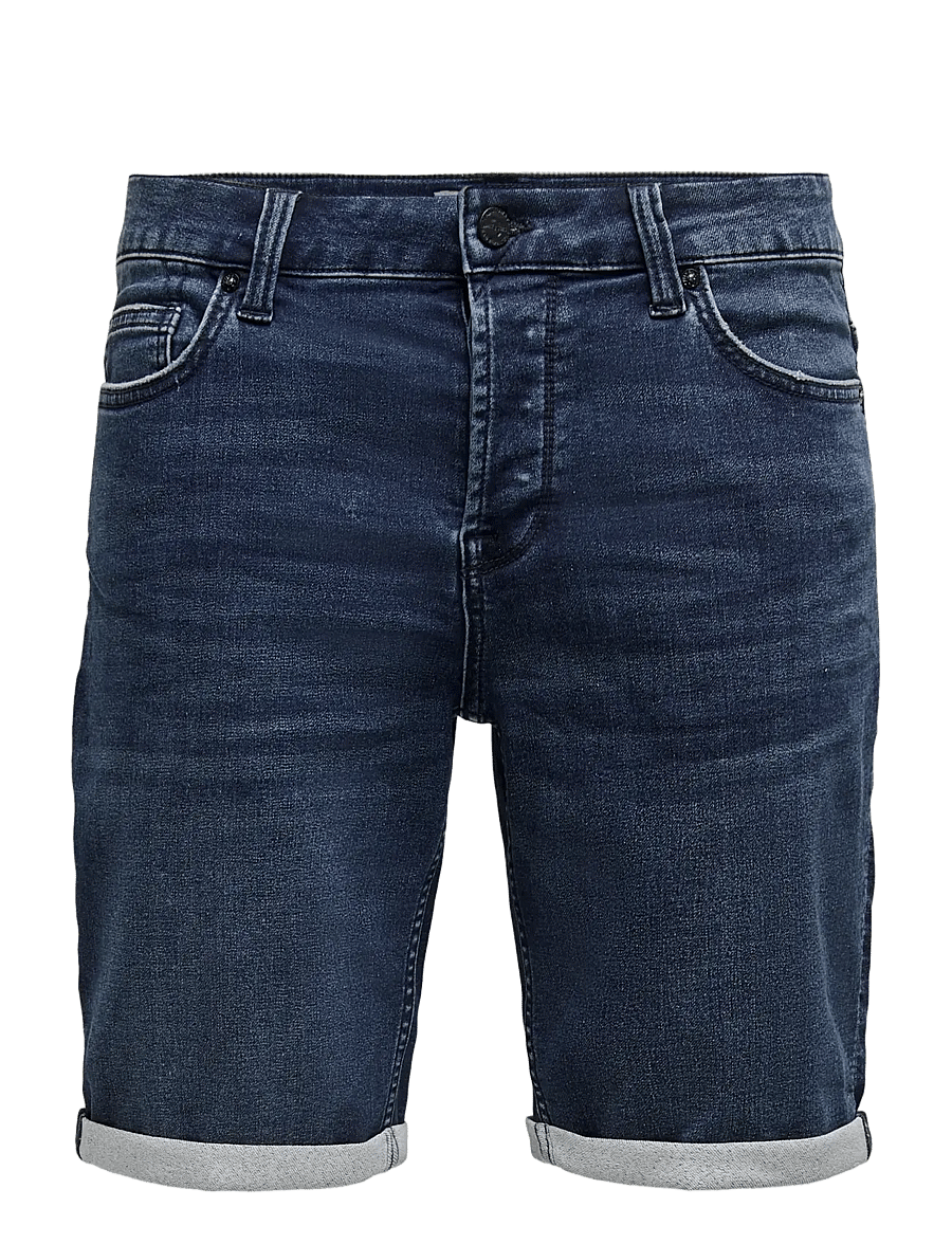 ONLY & SONS - ONSPLY JOG DB 8582 PIM DNM SHORTS NOOS - short en jean - blue denim - 1