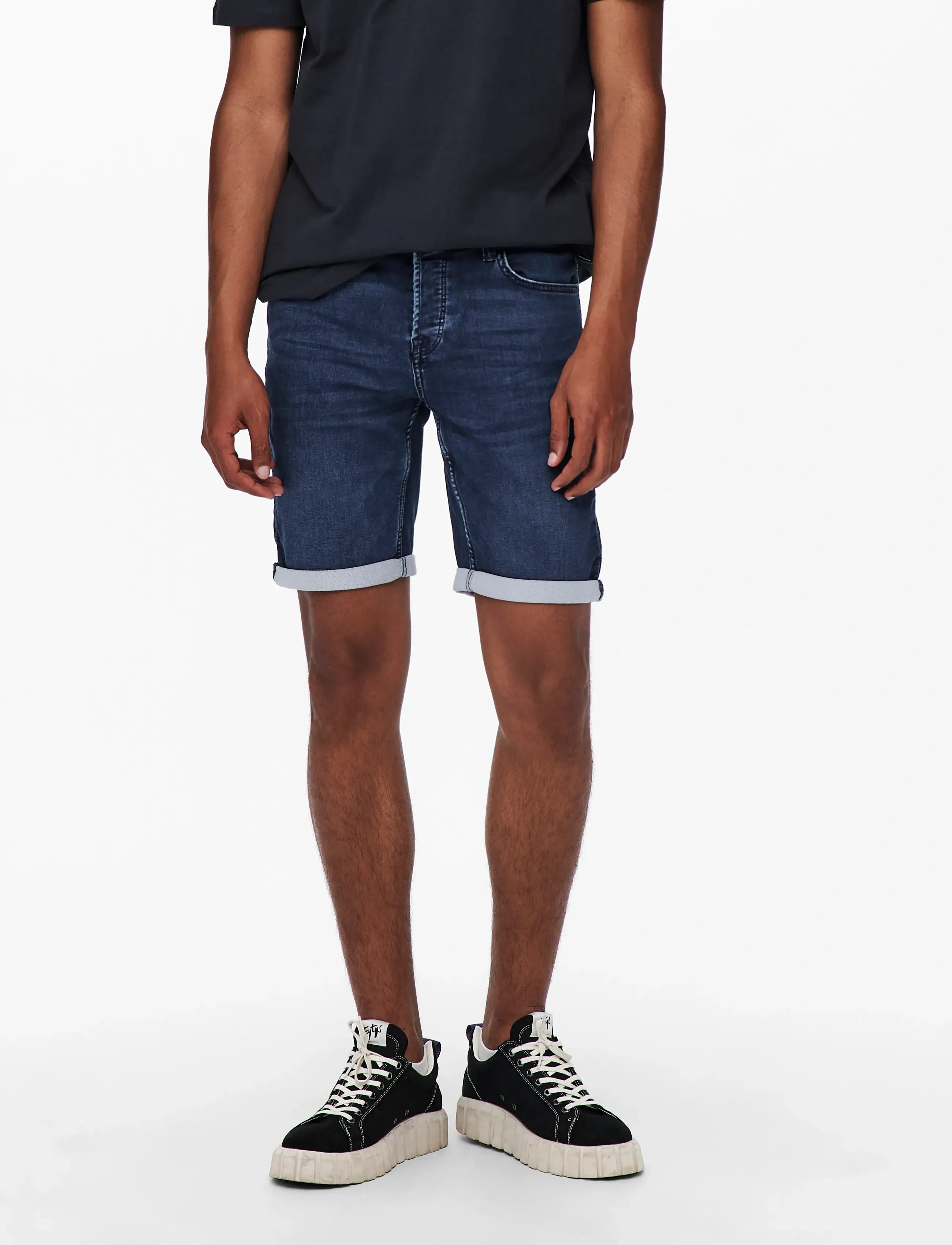 ONLY & SONS ONSPLY JOG DB 8582 PIM DNM SHORTS NOOS - Jeans kleding - BLUE DENIM / blue