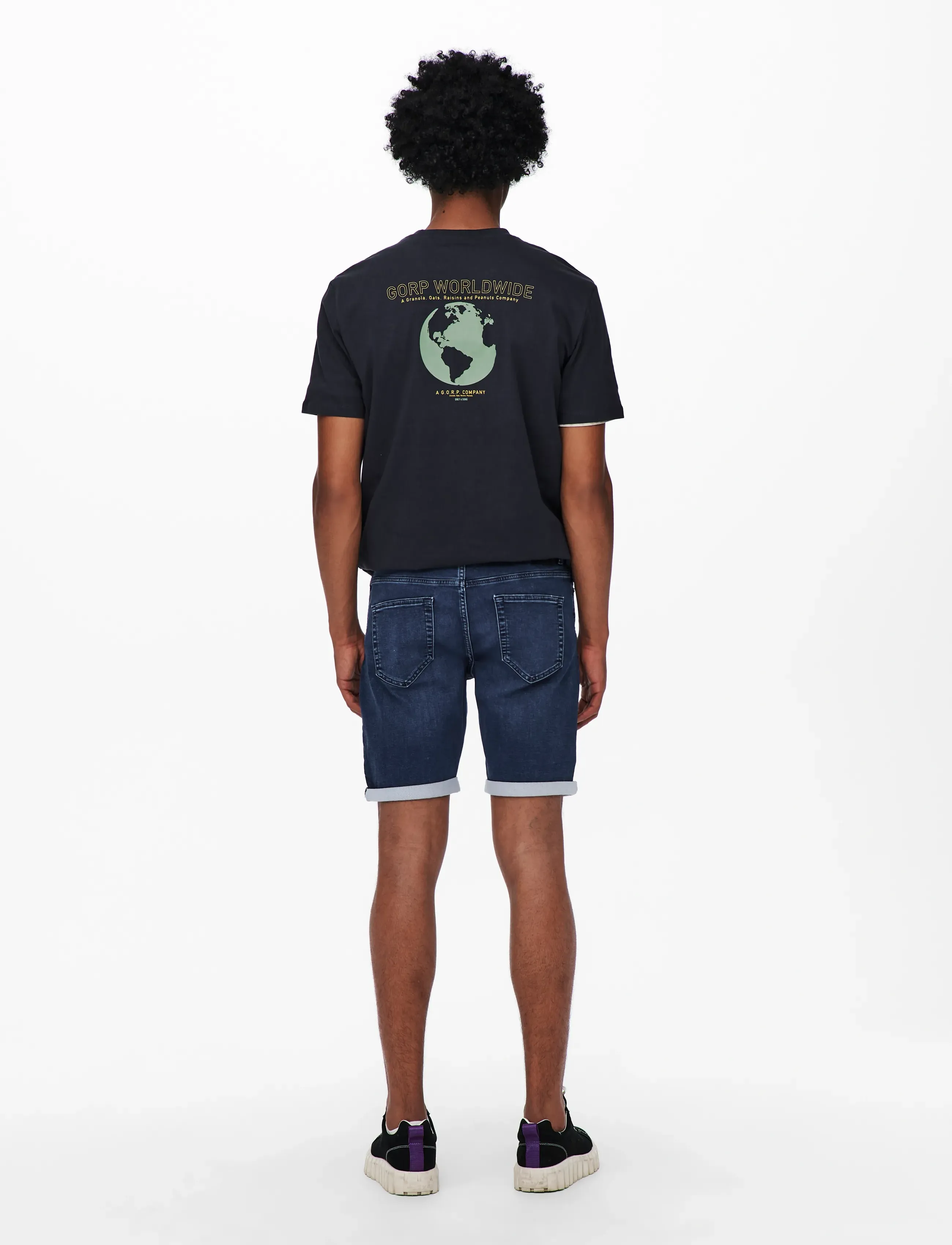 ONLY & SONS - ONSPLY JOG DB 8582 PIM DNM SHORTS NOOS - short en jean - blue denim - 3