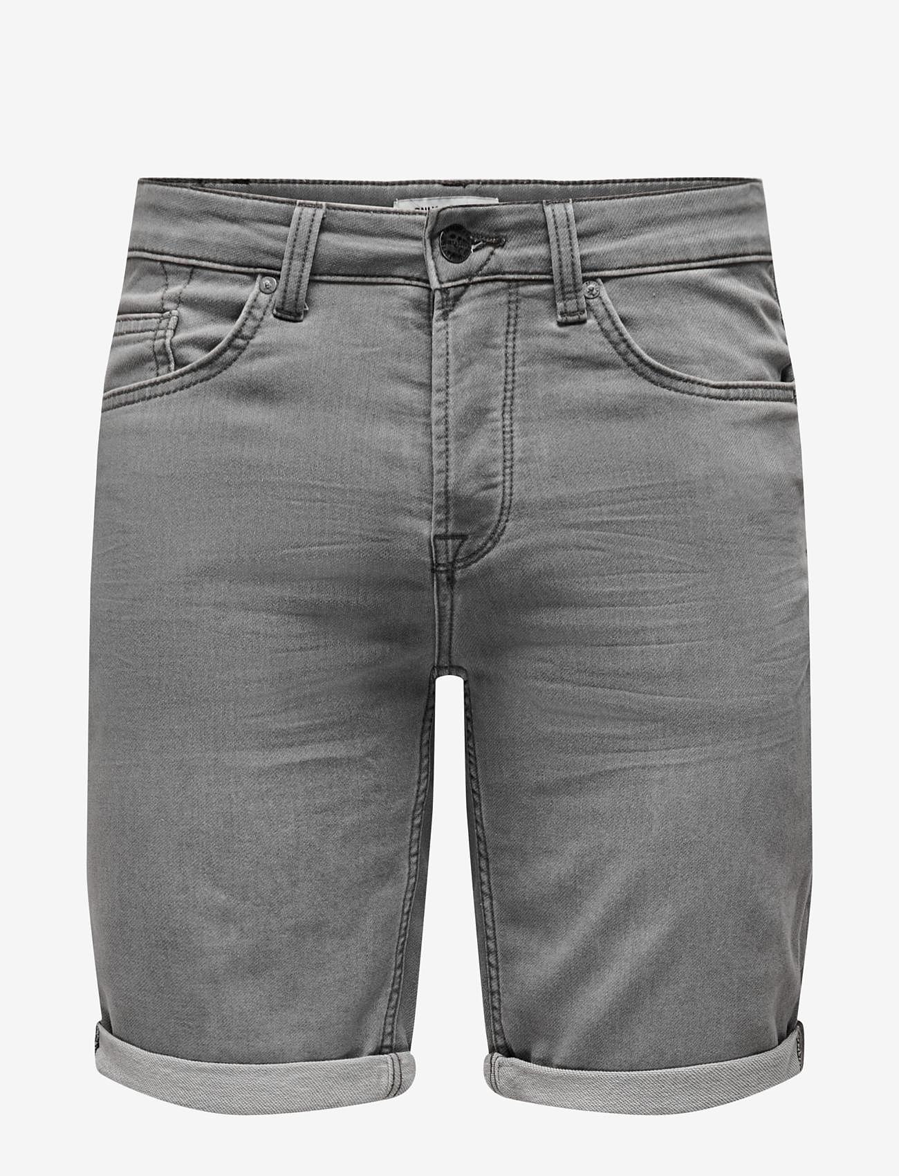 ONLY & SONS - ONSPLY JOG MG 8583 PIM DNM SHORTS NOOS - jorts - grey denim - 1