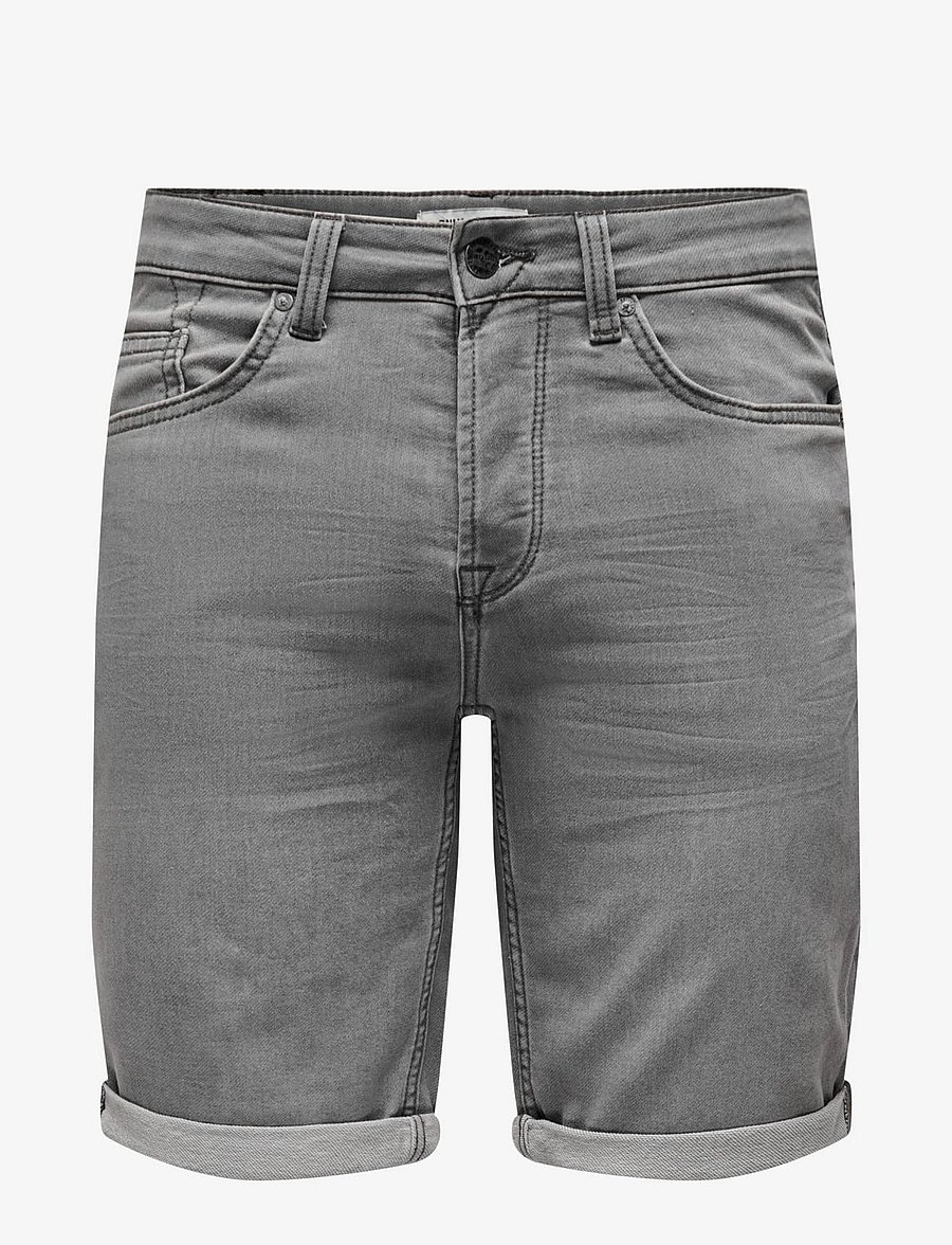 ONLY & SONS - ONSPLY JOG MG 8583 PIM DNM SHORTS NOOS - short en jean - grey denim - 1