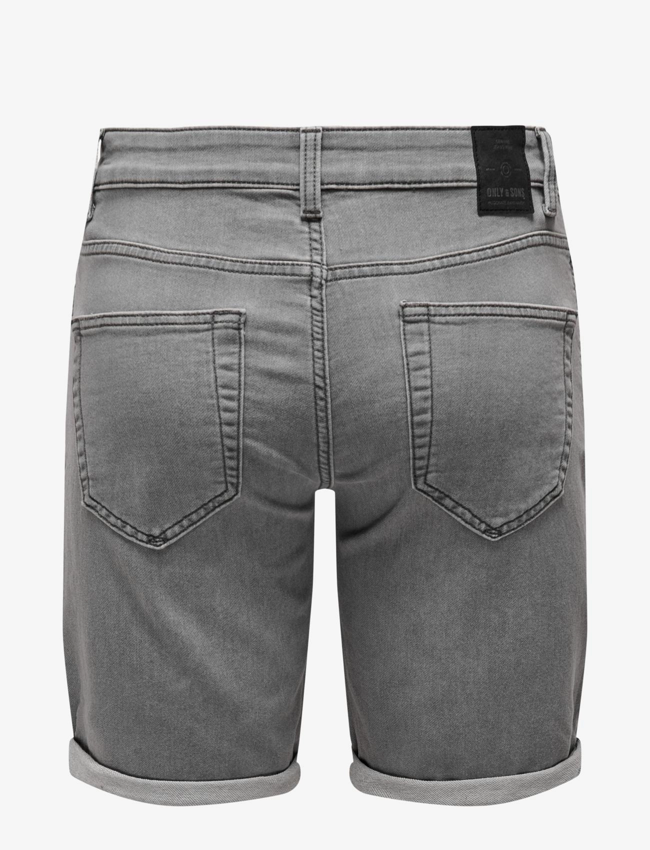 ONLY & SONS - ONSPLY JOG MG 8583 PIM DNM SHORTS NOOS - jeans shorts - grey denim - 2