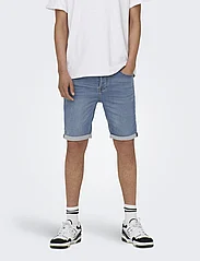 ONLY & SONS - ONSPLY JOG MB 8584 PIM DNM SHORTS NOOS - lowest prices - blue denim - 2