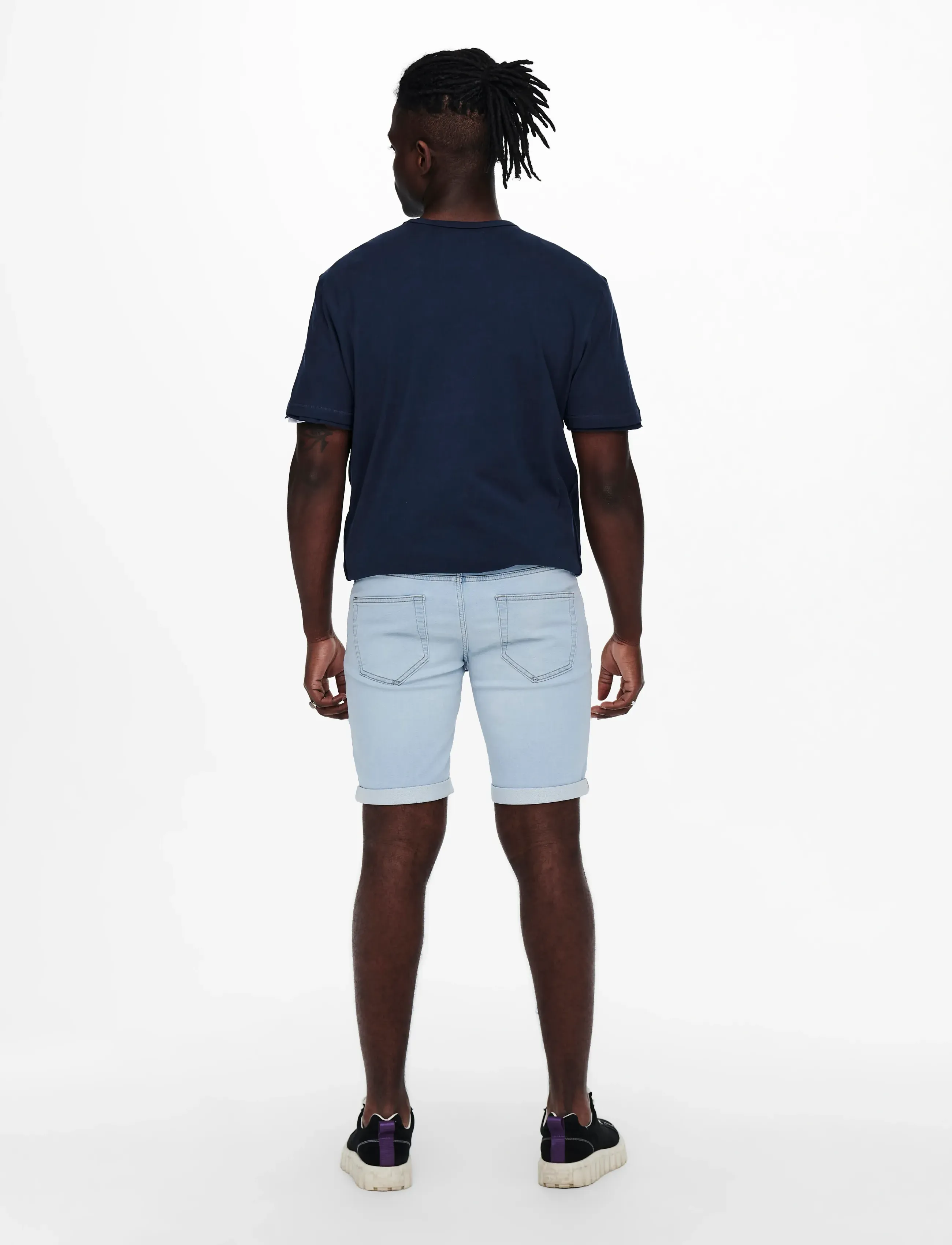ONLY & SONS - ONSPLY LB JOG 8587 PIM DNM SHORTS NOOS - jeans shorts - blue denim - 3