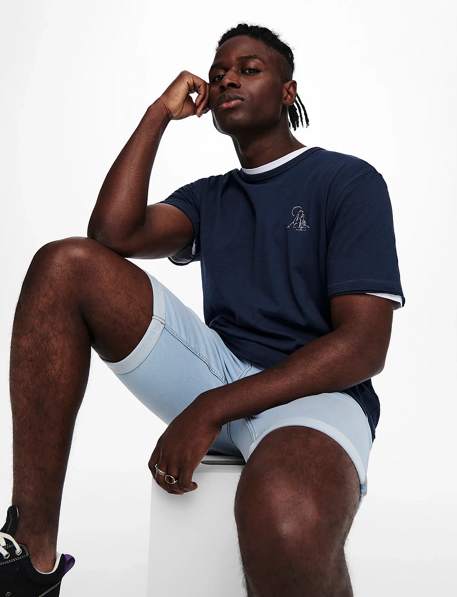ONLY & SONS - ONSPLY LB JOG 8587 PIM DNM SHORTS NOOS - short en jean - blue denim - 4