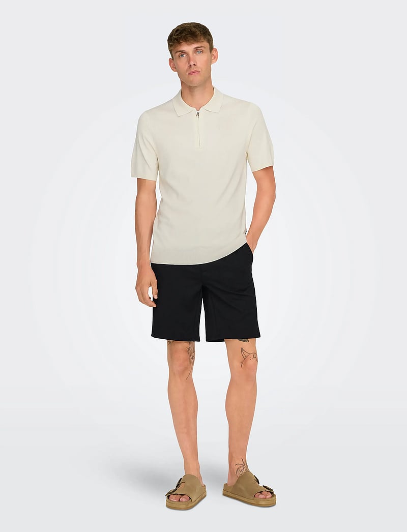 ONLY & SONS - ONSMARK SHORTS 0209 NOOS - chinos shorts - black - 4