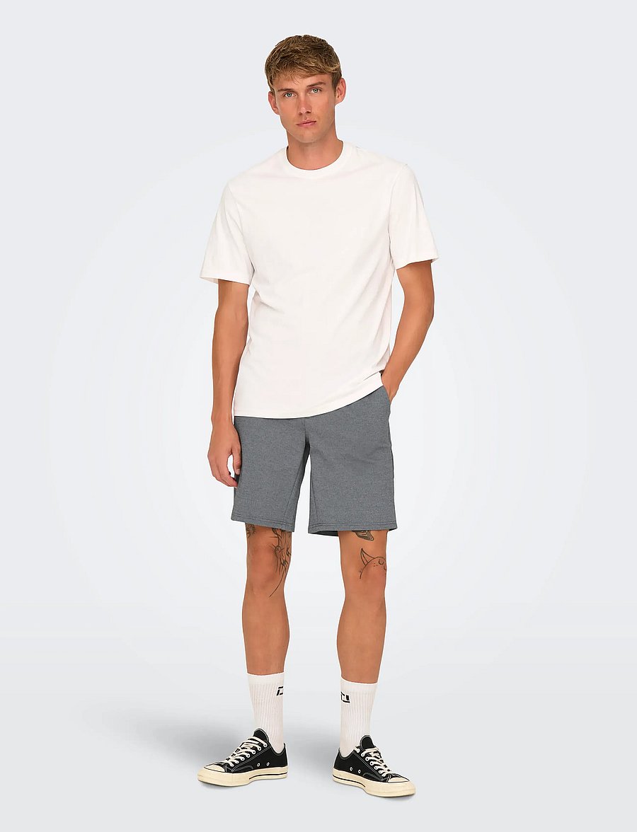 ONLY & SONS - ONSMARK SHORTS 0209 NOOS - chinos shorts - medium grey melange - 0