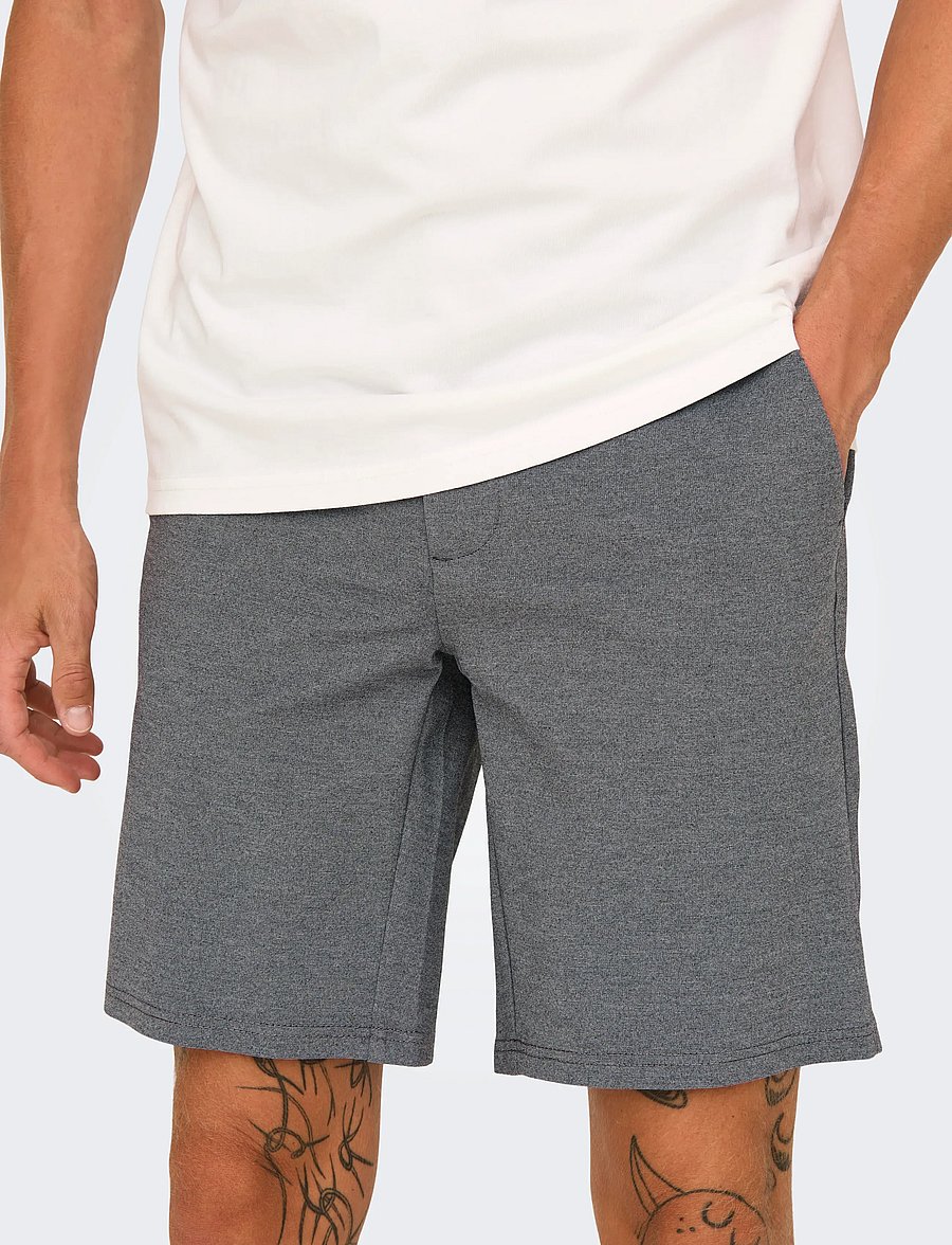 ONLY & SONS - ONSMARK SHORTS 0209 NOOS - chinos shorts - medium grey melange - 4