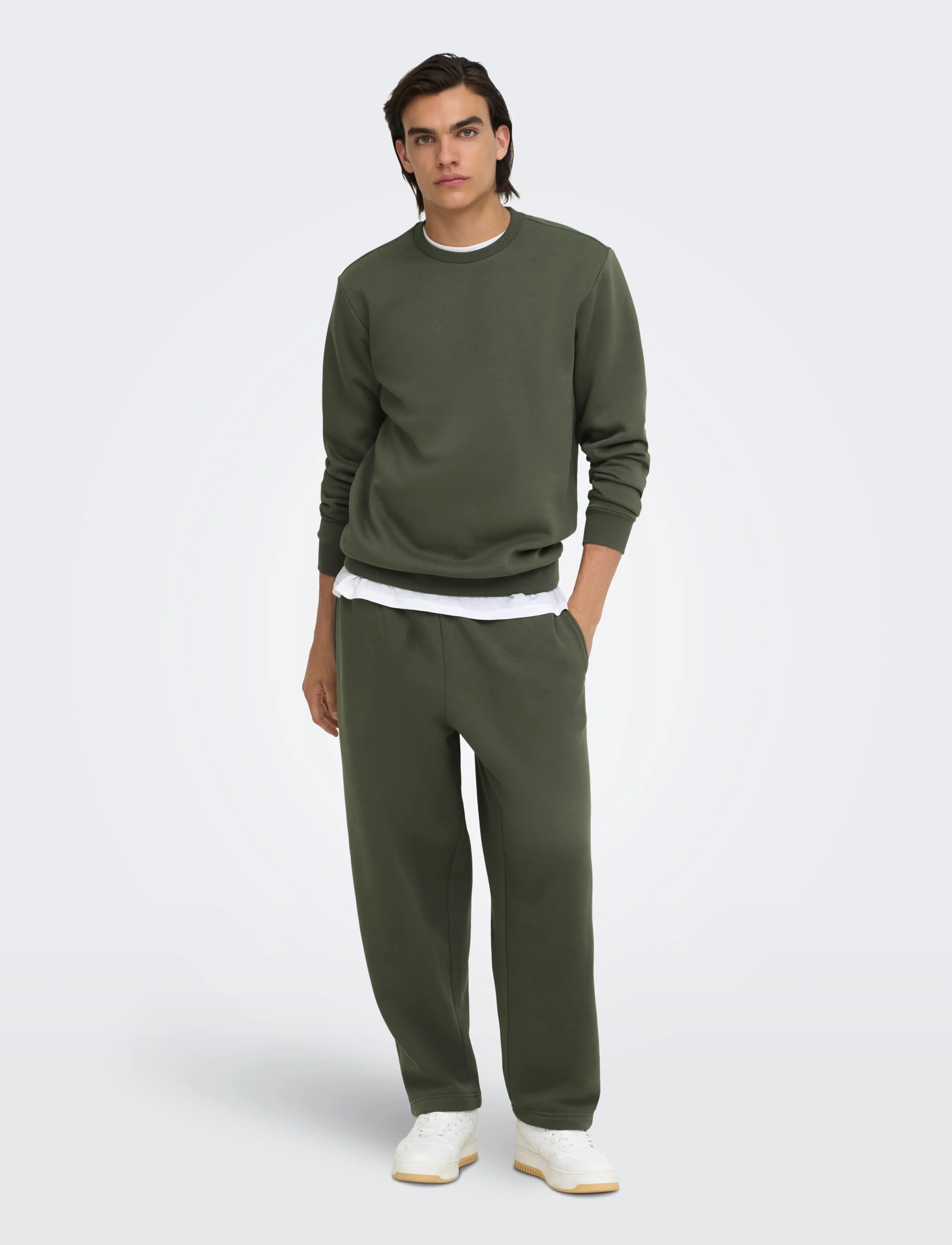 ONLY & SONS - ONSCERES CREW NECK NOOS - sweatshirts - beluga - 4