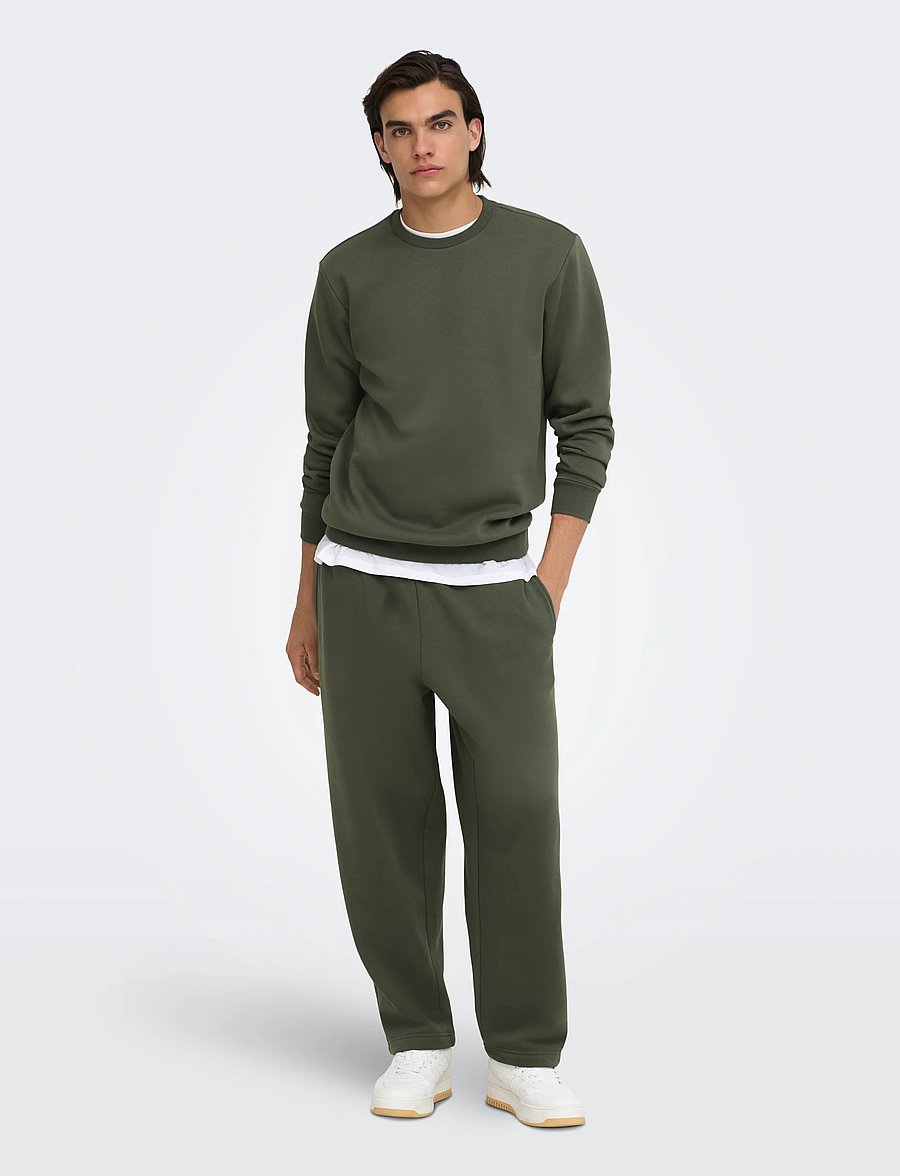 ONLY & SONS - ONSCERES CREW NECK NOOS - sweatshirts - beluga - 4