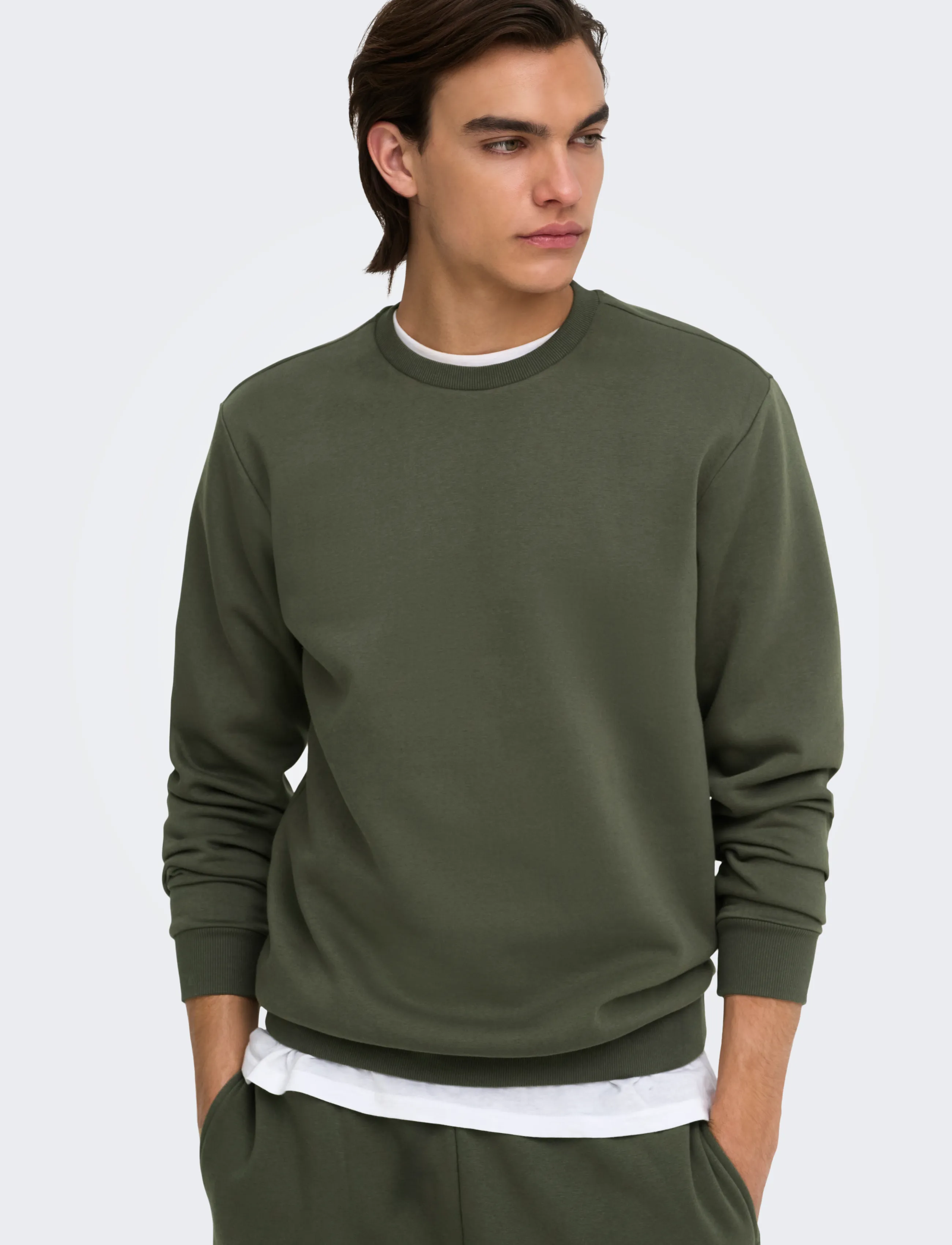 ONLY & SONS - ONSCERES CREW NECK NOOS - sweatshirts - beluga - 5