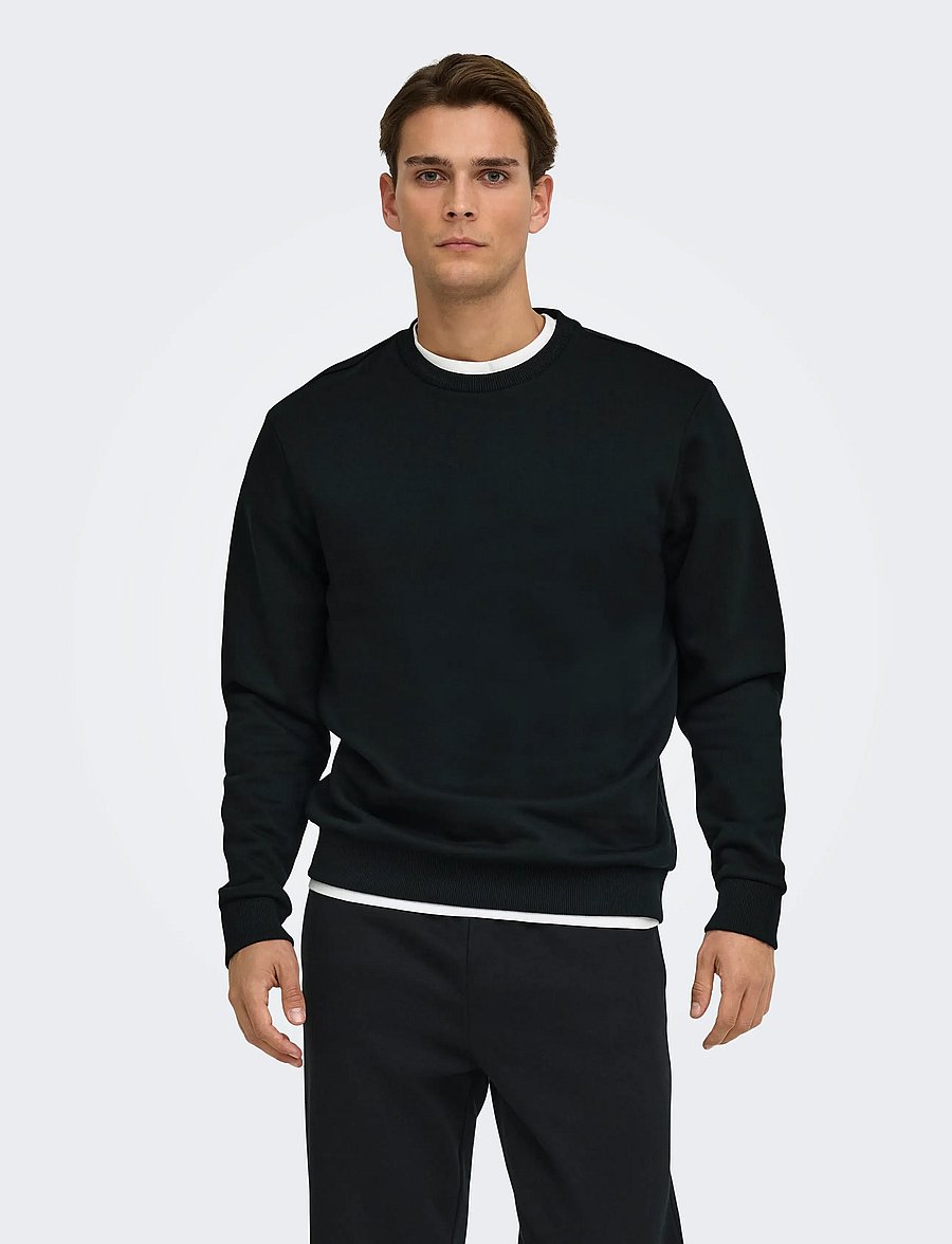 ONLY & SONS - ONSCERES CREW NECK NOOS - sweatshirts - black - 0