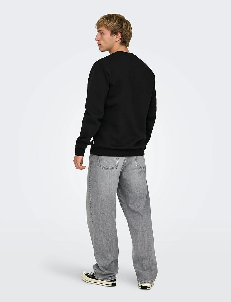 ONLY & SONS - ONSCERES CREW NECK NOOS - kollektioner - black - 3