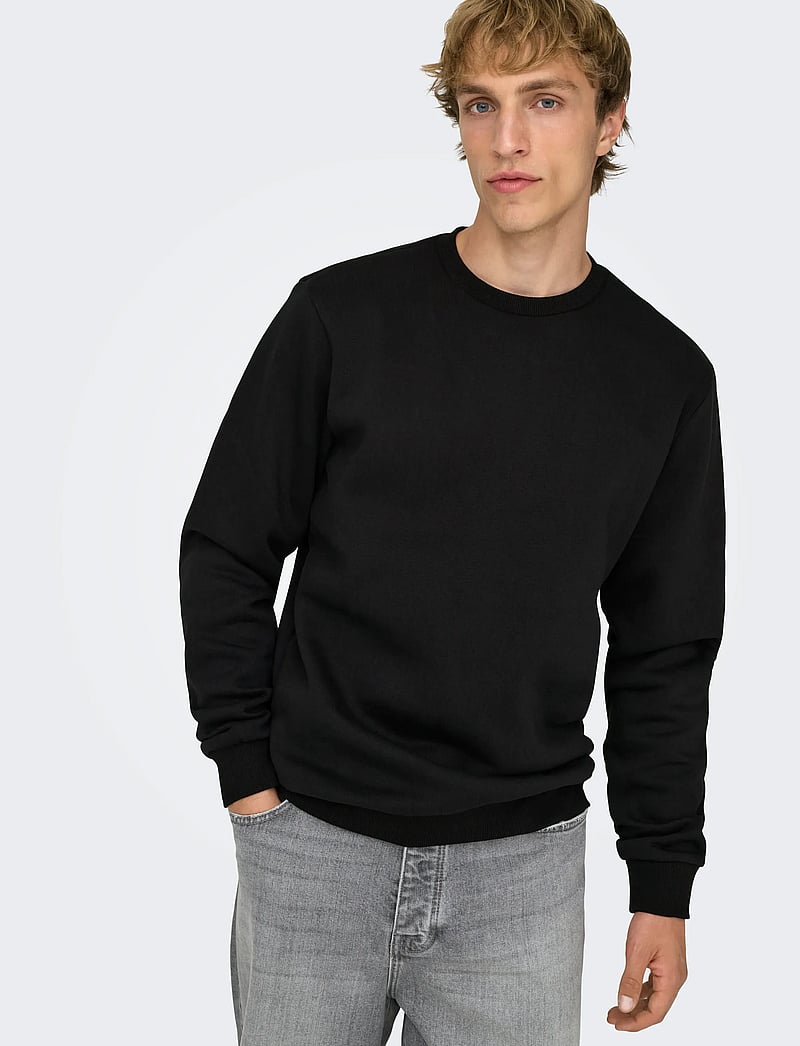 ONLY & SONS - ONSCERES CREW NECK NOOS - kollektioner - black - 4