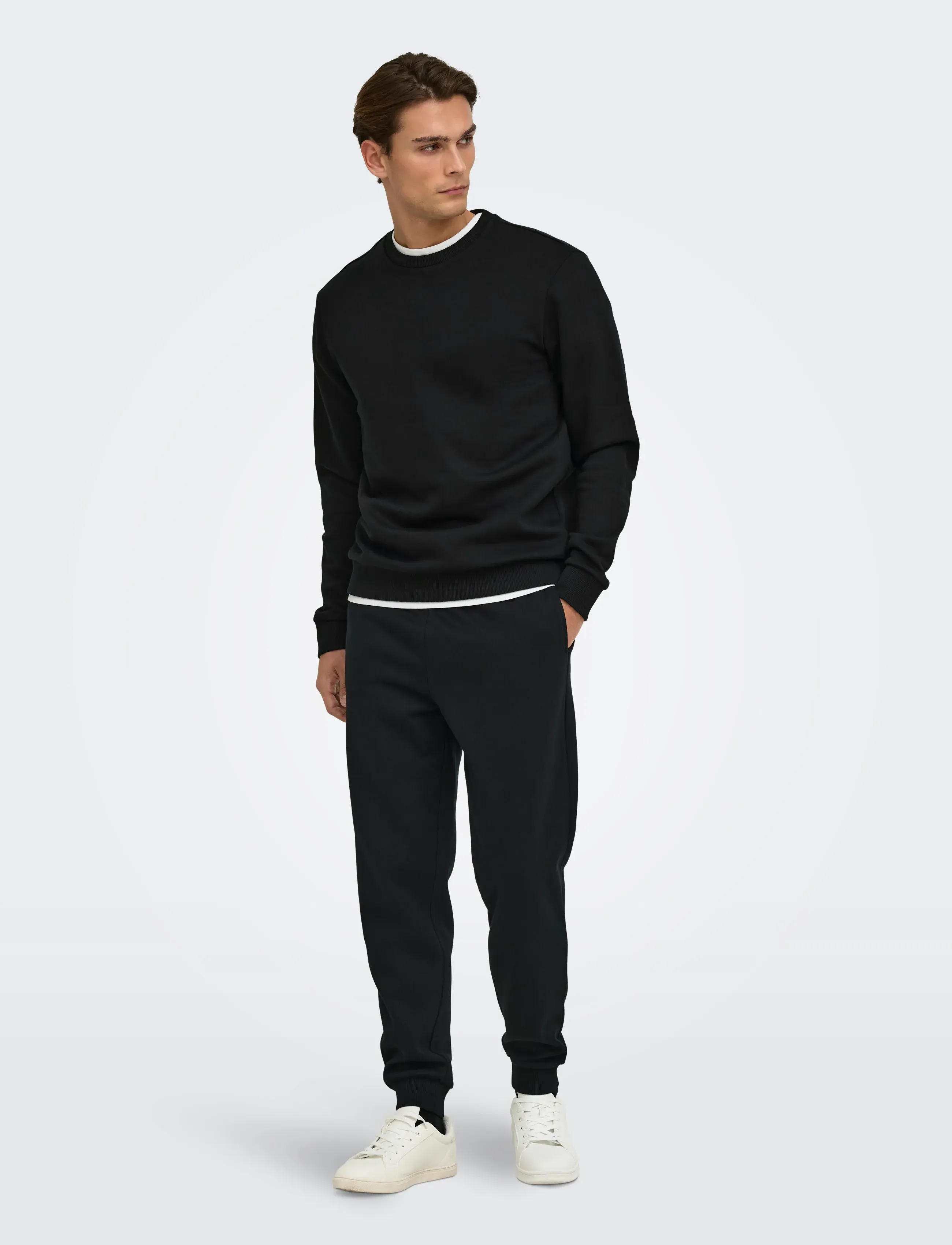 ONLY & SONS - ONSCERES CREW NECK NOOS - laveste priser - black - 4