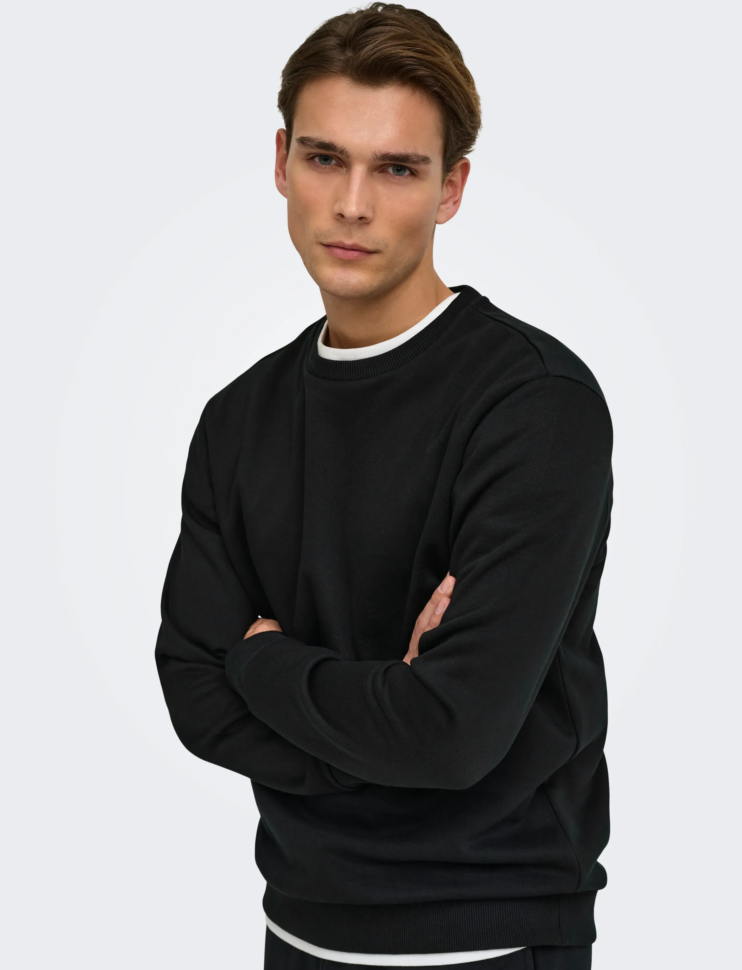 ONLY & SONS - ONSCERES CREW NECK NOOS - laveste priser - black - 5