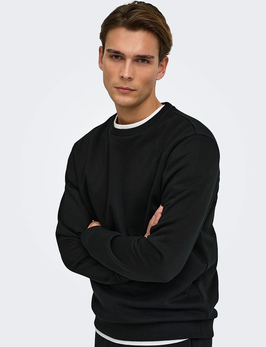 ONLY & SONS - ONSCERES CREW NECK NOOS - sweatshirts - black - 5