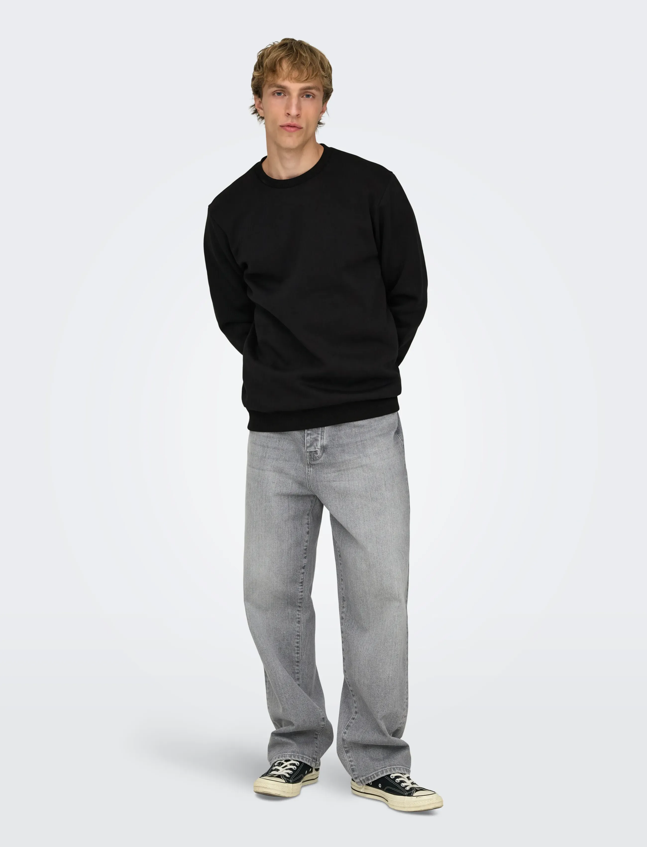 ONLY & SONS - ONSCERES CREW NECK NOOS - bluzy - black - 5