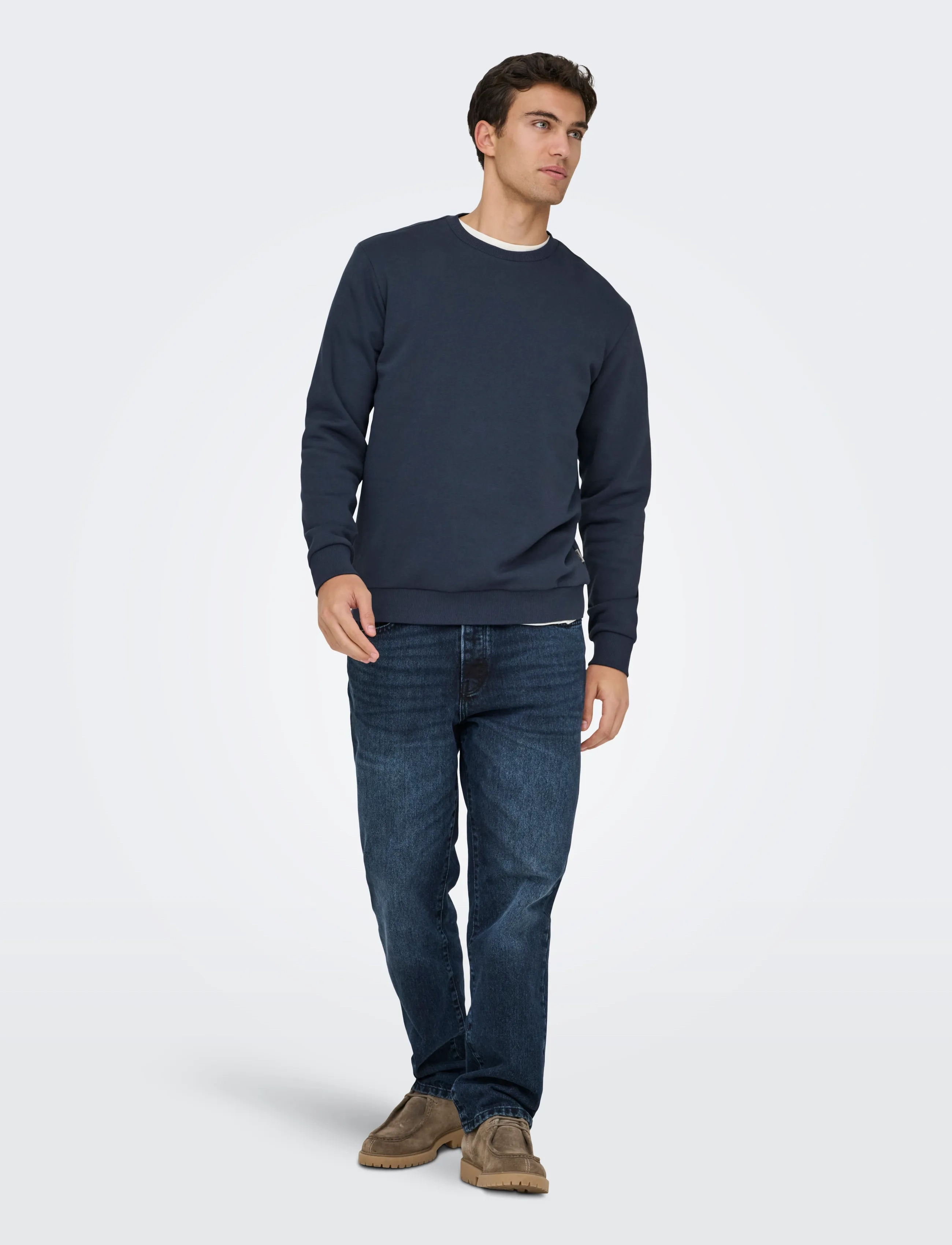 ONLY & SONS - ONSCERES CREW NECK NOOS - kollektioner - blue nights - 4