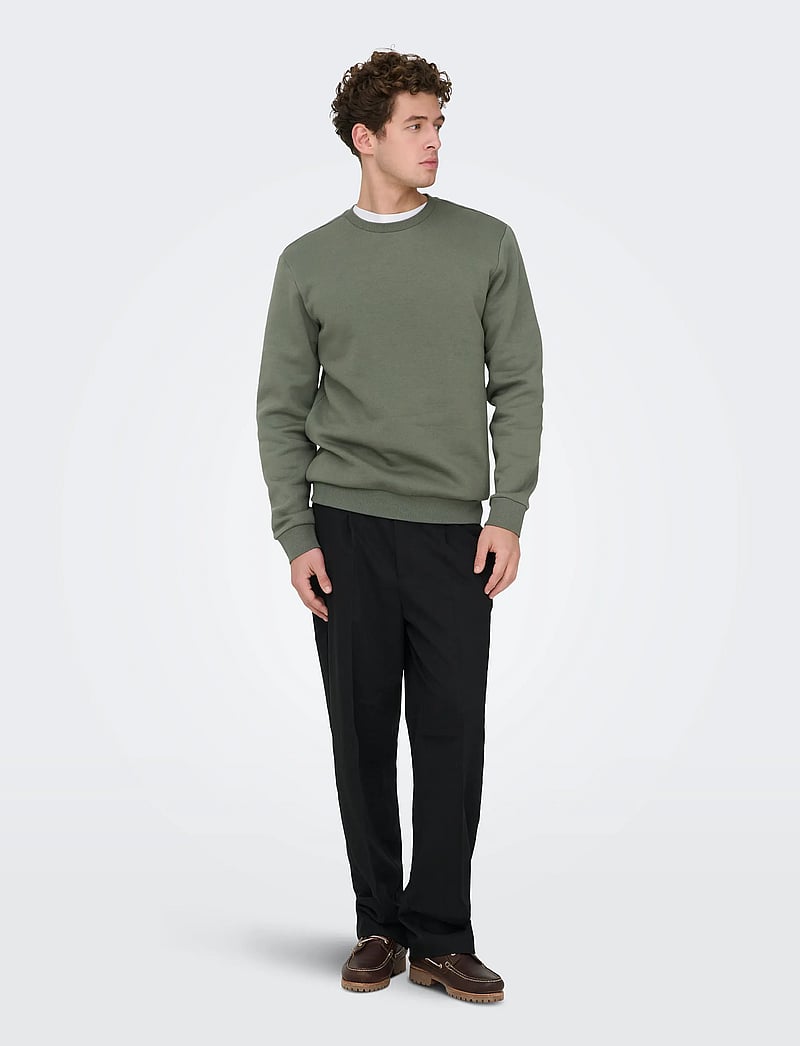 ONLY & SONS - ONSCERES CREW NECK NOOS - sweats - castor gray - 4