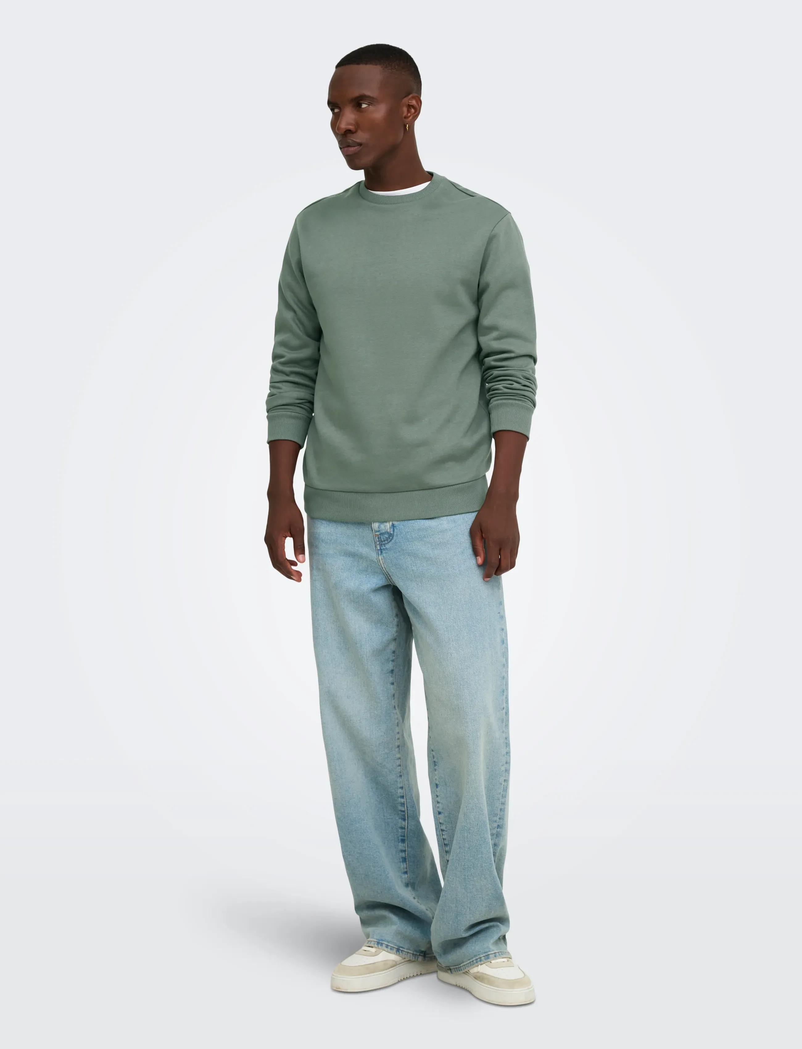 ONLY & SONS - ONSCERES CREW NECK NOOS - kollektioner - castor gray - 4