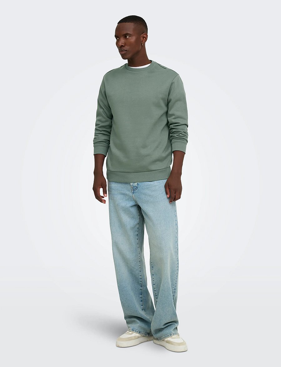 ONLY & SONS - ONSCERES CREW NECK NOOS - kollektioner - castor gray - 4