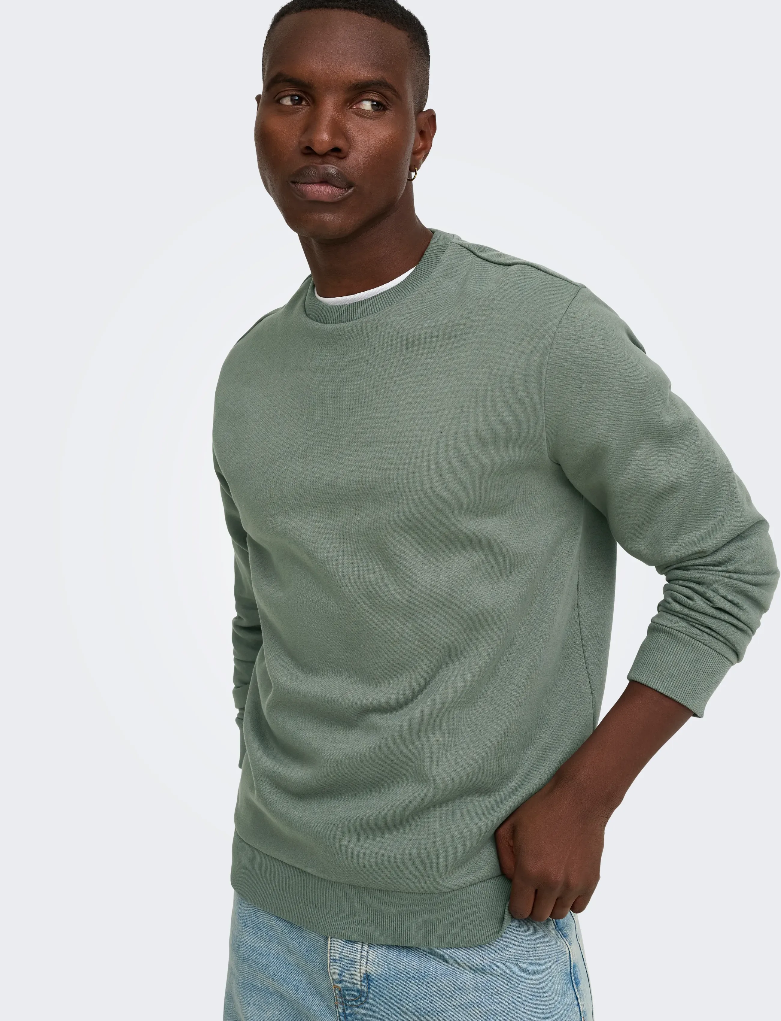 ONLY & SONS - ONSCERES CREW NECK NOOS - kollektioner - castor gray - 5