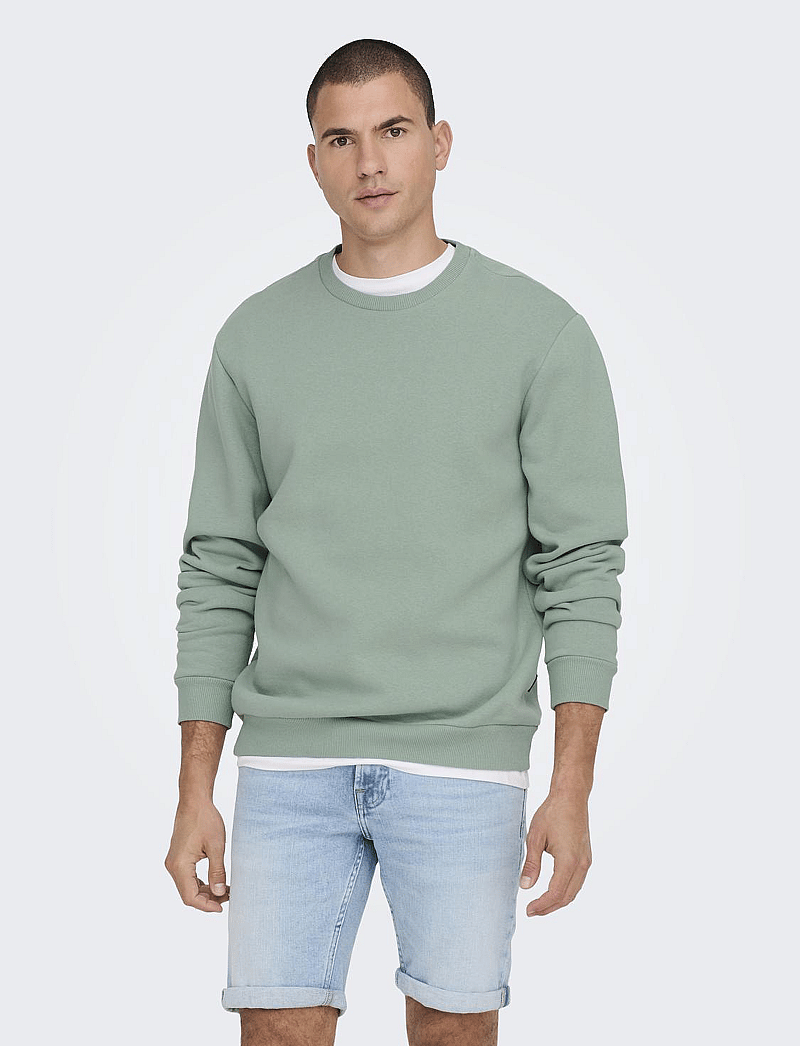 ONLY & SONS - ONSCERES CREW NECK NOOS - kollektionen - chinois green - 0