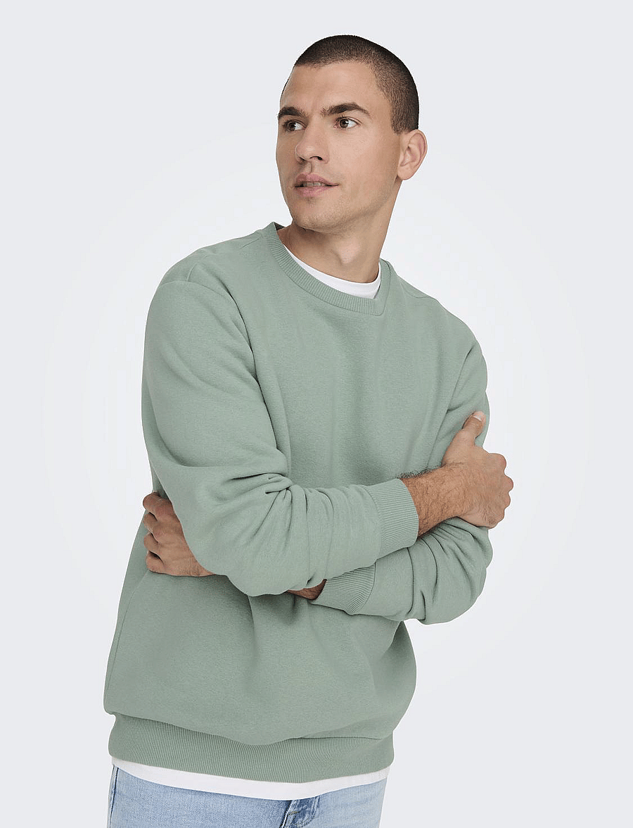 ONLY & SONS - ONSCERES CREW NECK NOOS - kollektsioonid - chinois green - 5