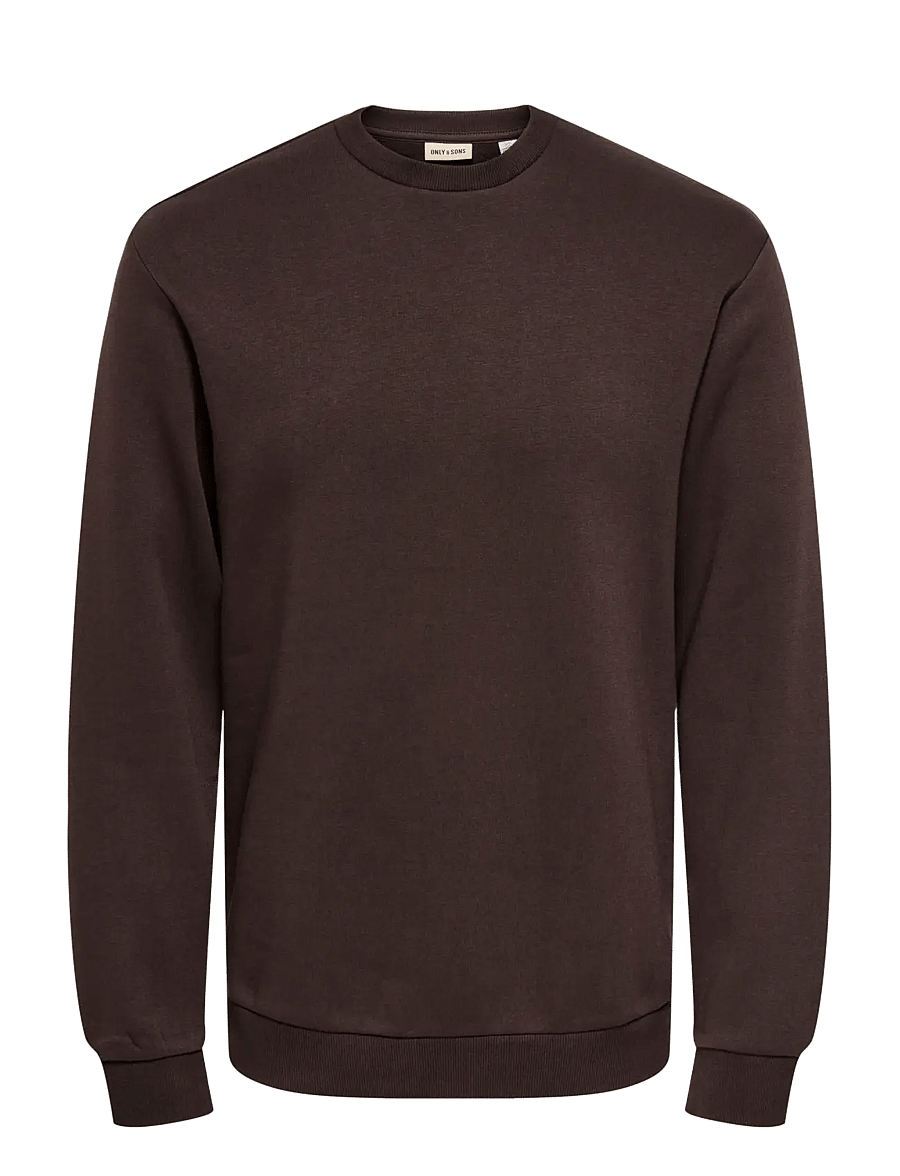 ONLY & SONS - ONSCERES CREW NECK NOOS - sweatshirts - coffee bean - 1