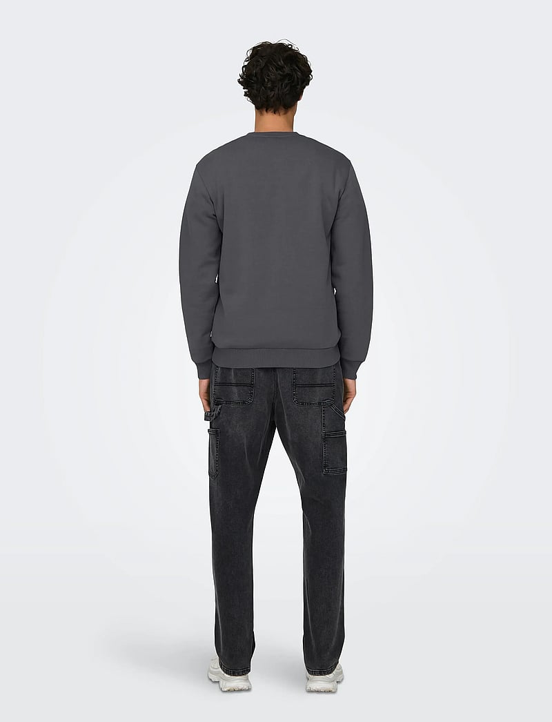 ONLY & SONS - ONSCERES CREW NECK NOOS - swetry - grey pinstripe - 3