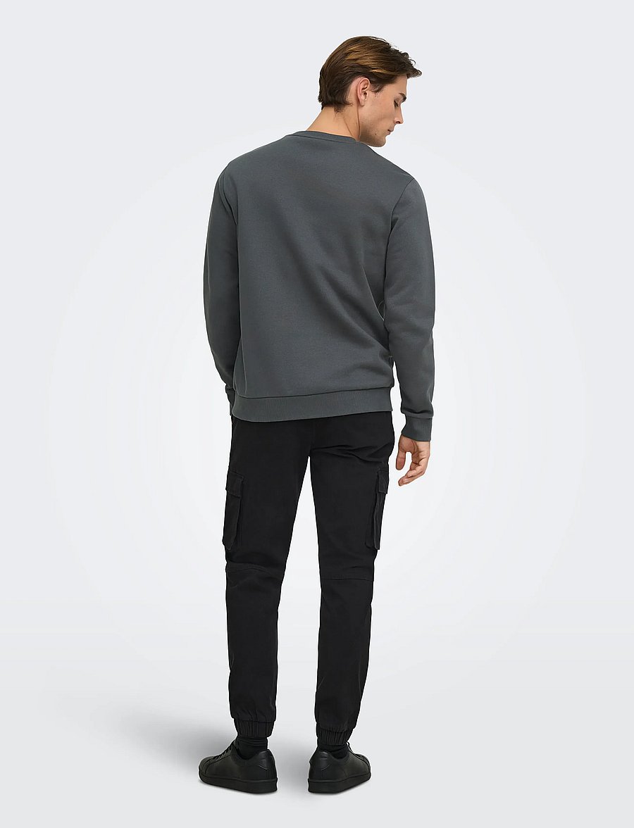 ONLY & SONS - ONSCERES CREW NECK NOOS - sweatshirts - grey pinstripe - 3