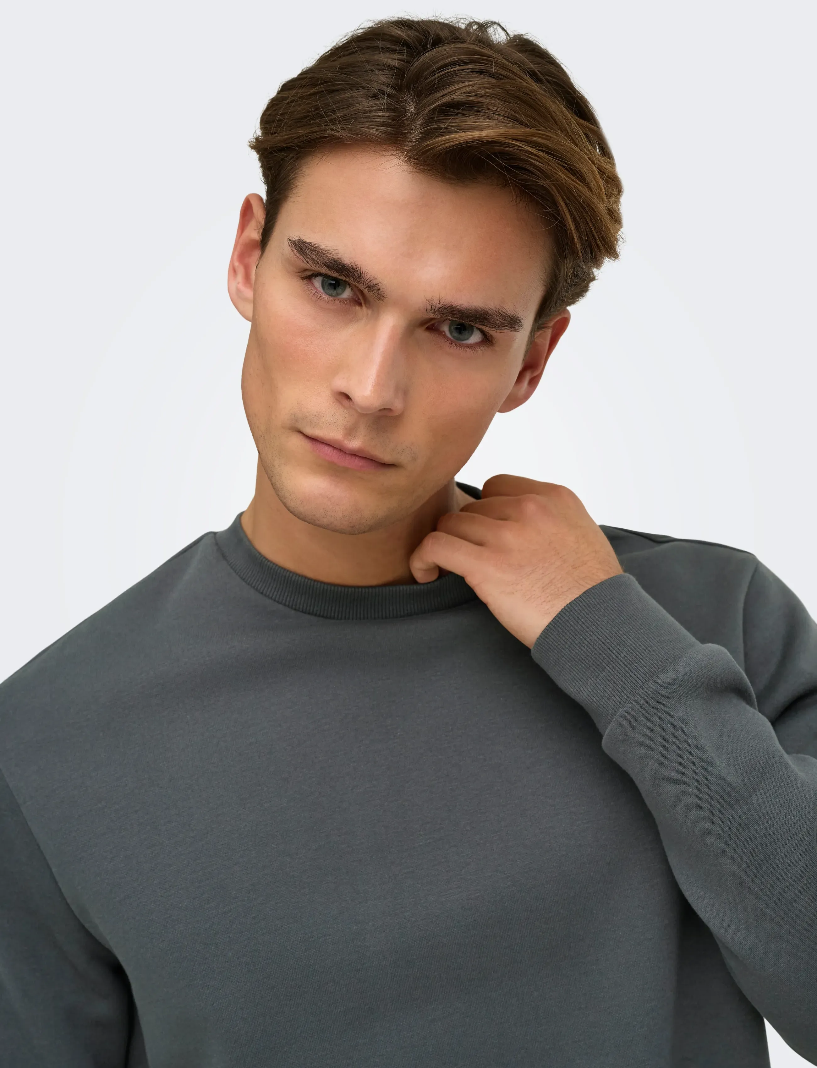 ONLY & SONS - ONSCERES LIFE CREW NECK - kollektioner - grey pinstripe - 5