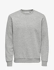 ONLY & SONS - ONSCERES CREW NECK NOOS - sweatshirts - light grey melange - 1