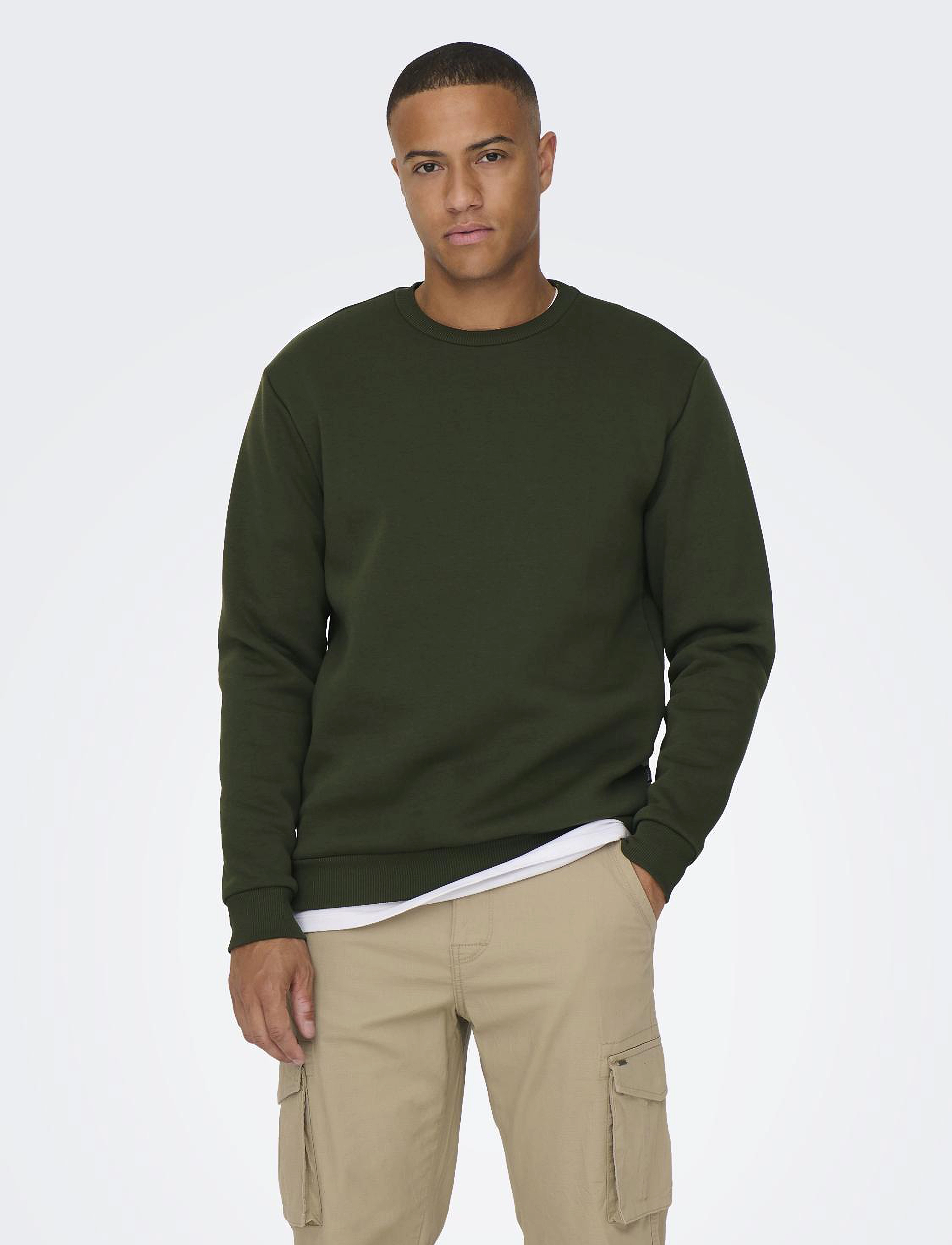 ONLY & SONS ONSCERES CREW NECK NOOS - Sweatshirts - ROSIN / green
